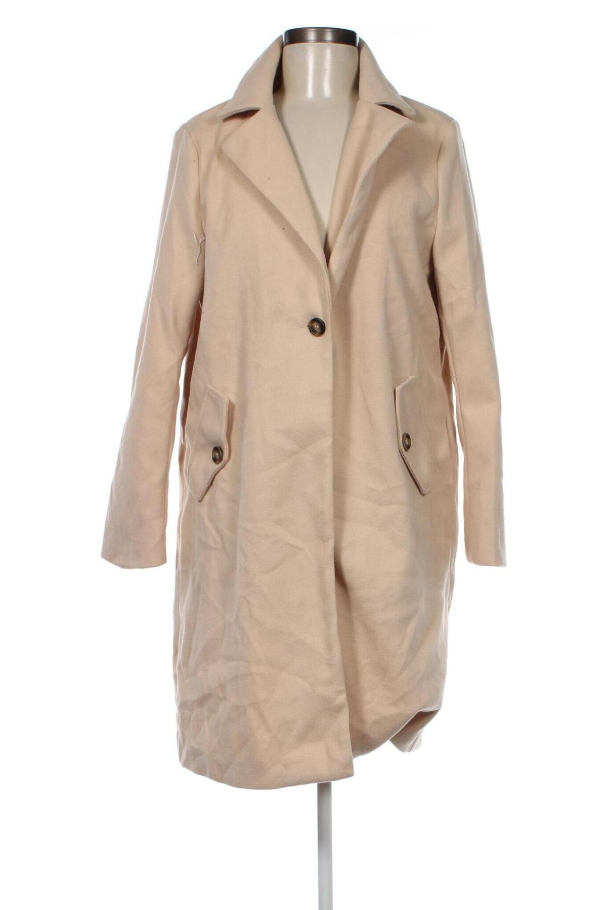 Дамско палто SHEIN, Размер M, Цвят Бежов, Цена 14,98 лв.