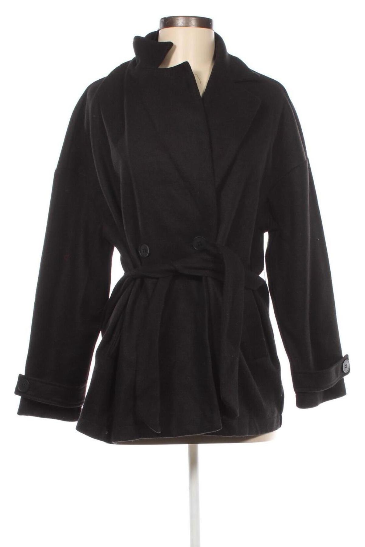 Γυναικείο παλτό SHEIN, Μέγεθος S, Χρώμα Μαύρο, Τιμή 7,28 €