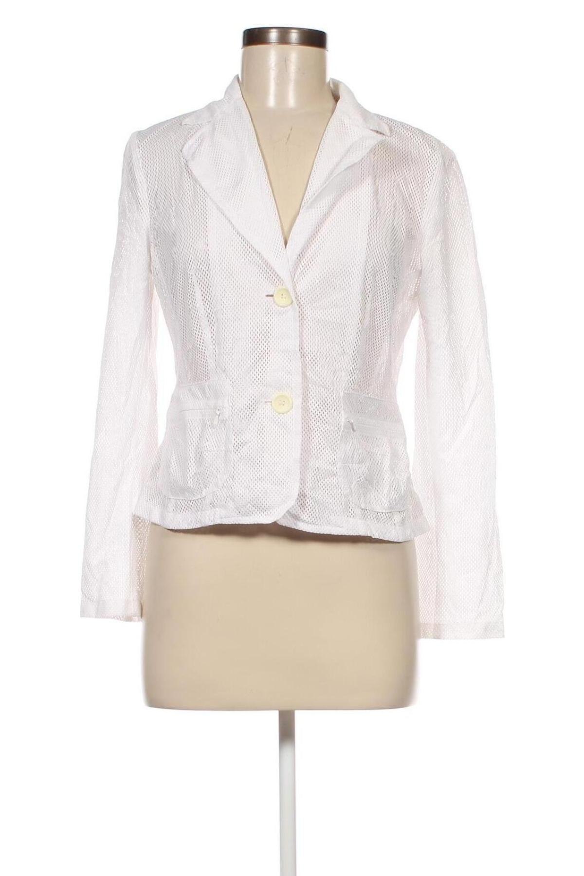 Γυναικείο σακάκι Oui, Μέγεθος M, Χρώμα Λευκό, Τιμή 11,52 €