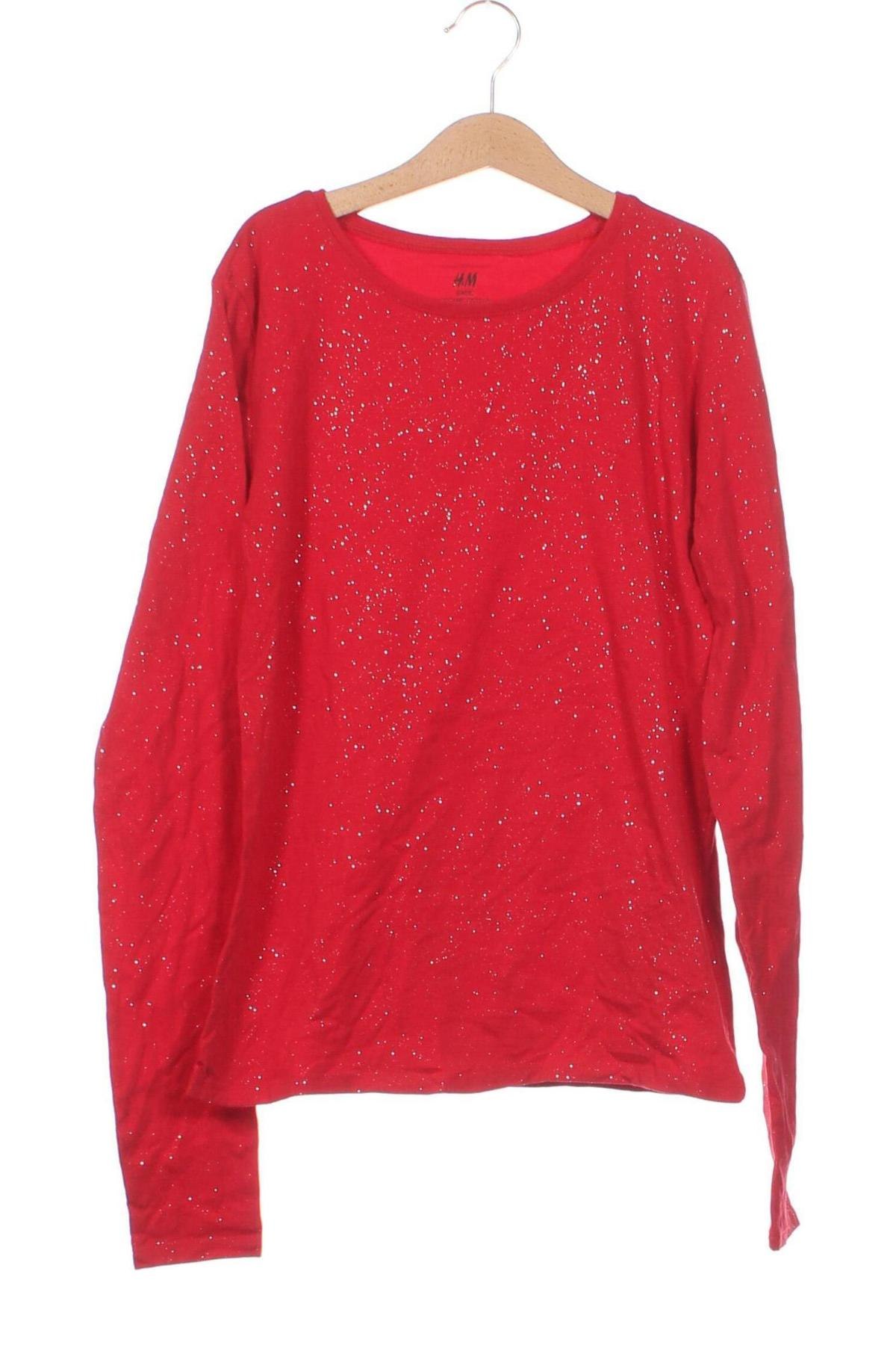 Детска блуза H&M, Размер 15-18y/ 170-176 см, Цвят Червен, Цена 4,62 лв.