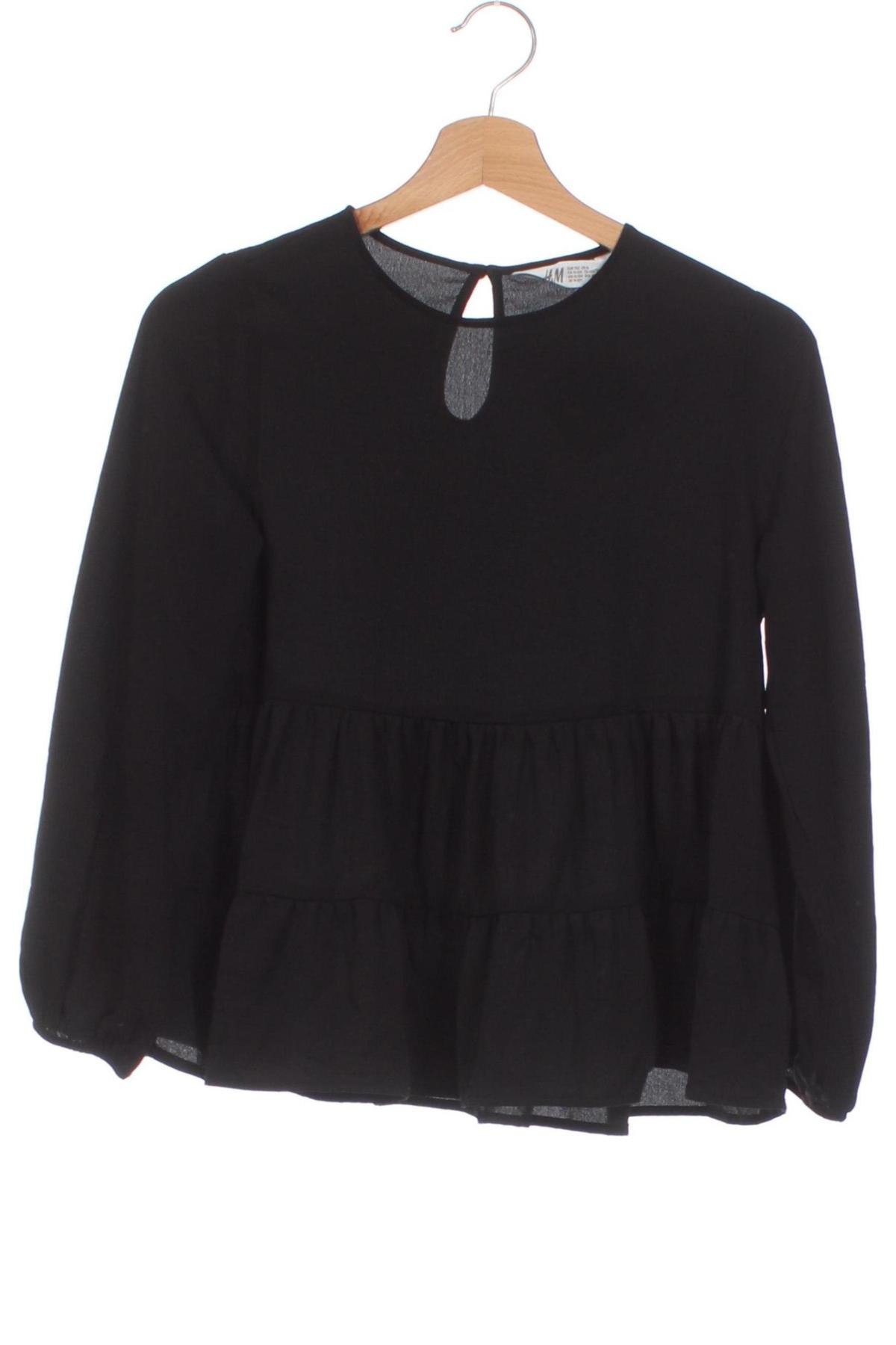 Kinder Shirt H&M, Größe 10-11y/ 146-152 cm, Farbe Schwarz, Preis 2,53 €