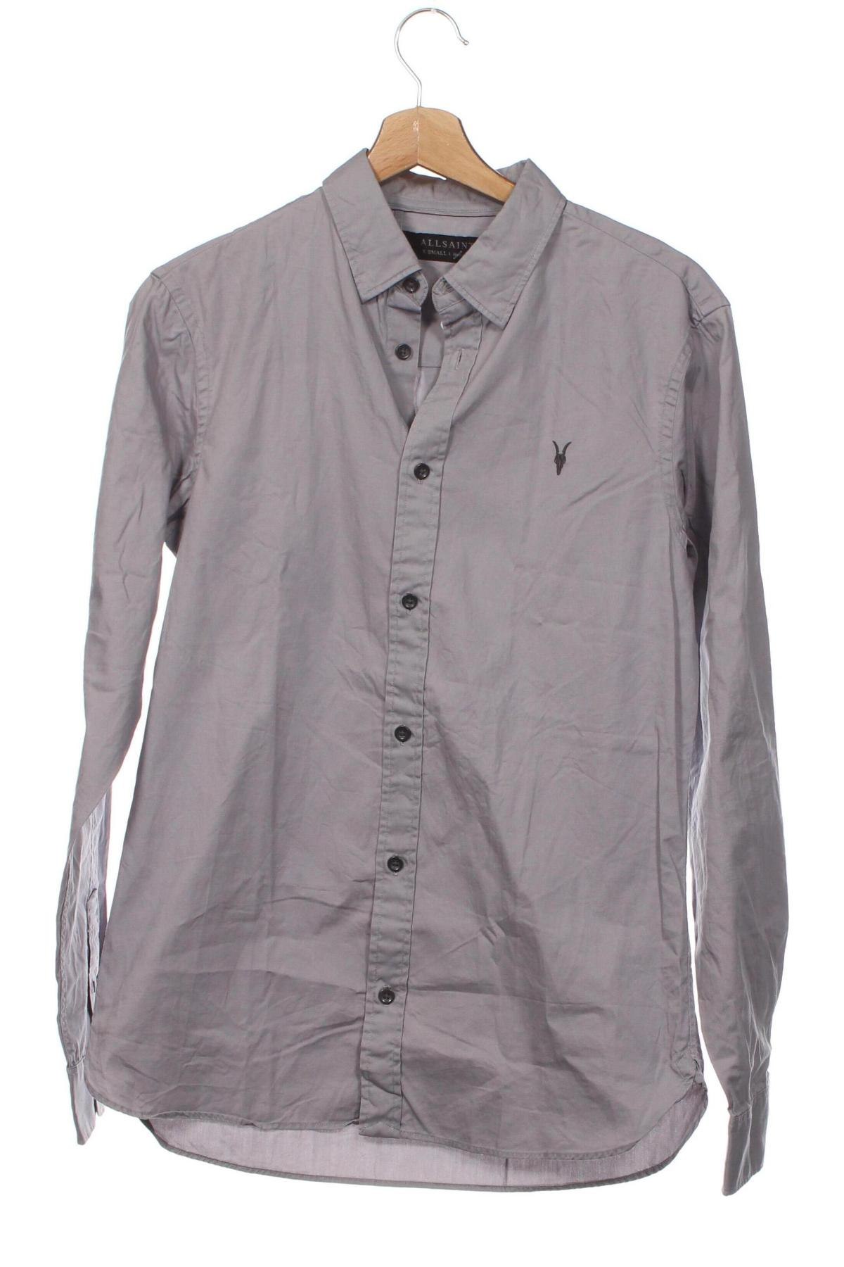 Ανδρικό πουκάμισο AllSaints, Μέγεθος XS, Χρώμα Γκρί, Τιμή 5,34 €