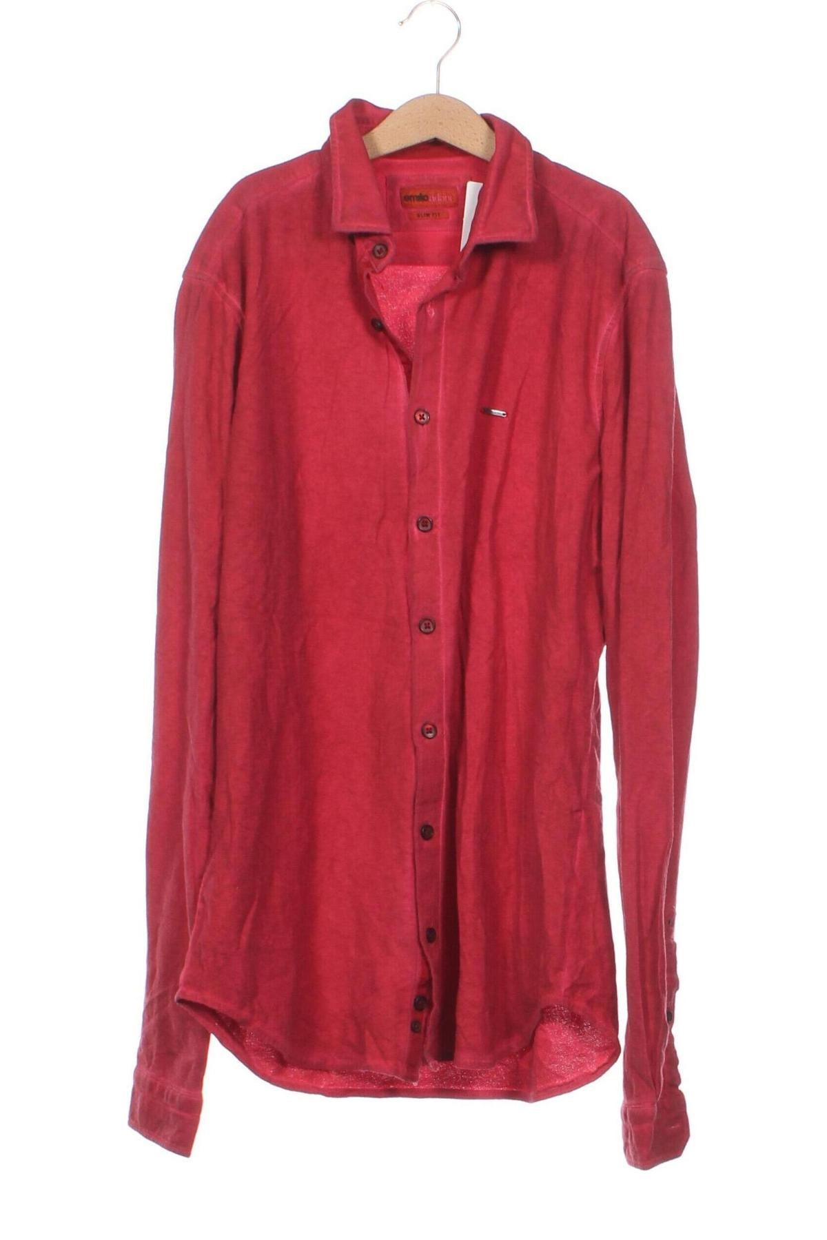 Мъжка риза Emilio Adani, Размер S, Цвят Червен, Цена 72,00 лв.