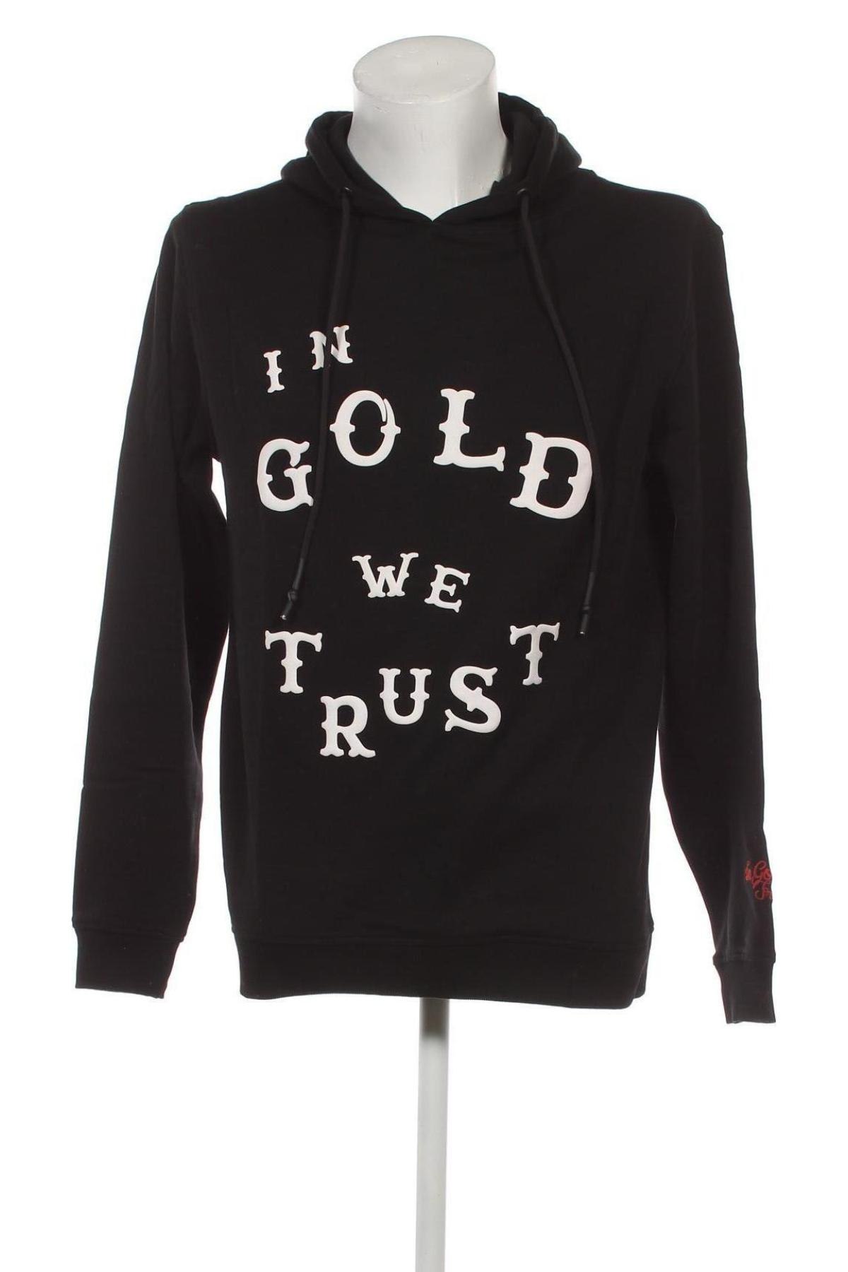 Herren Sweatshirt In Gold We Trust, Größe S, Farbe Schwarz, Preis 12,06 €