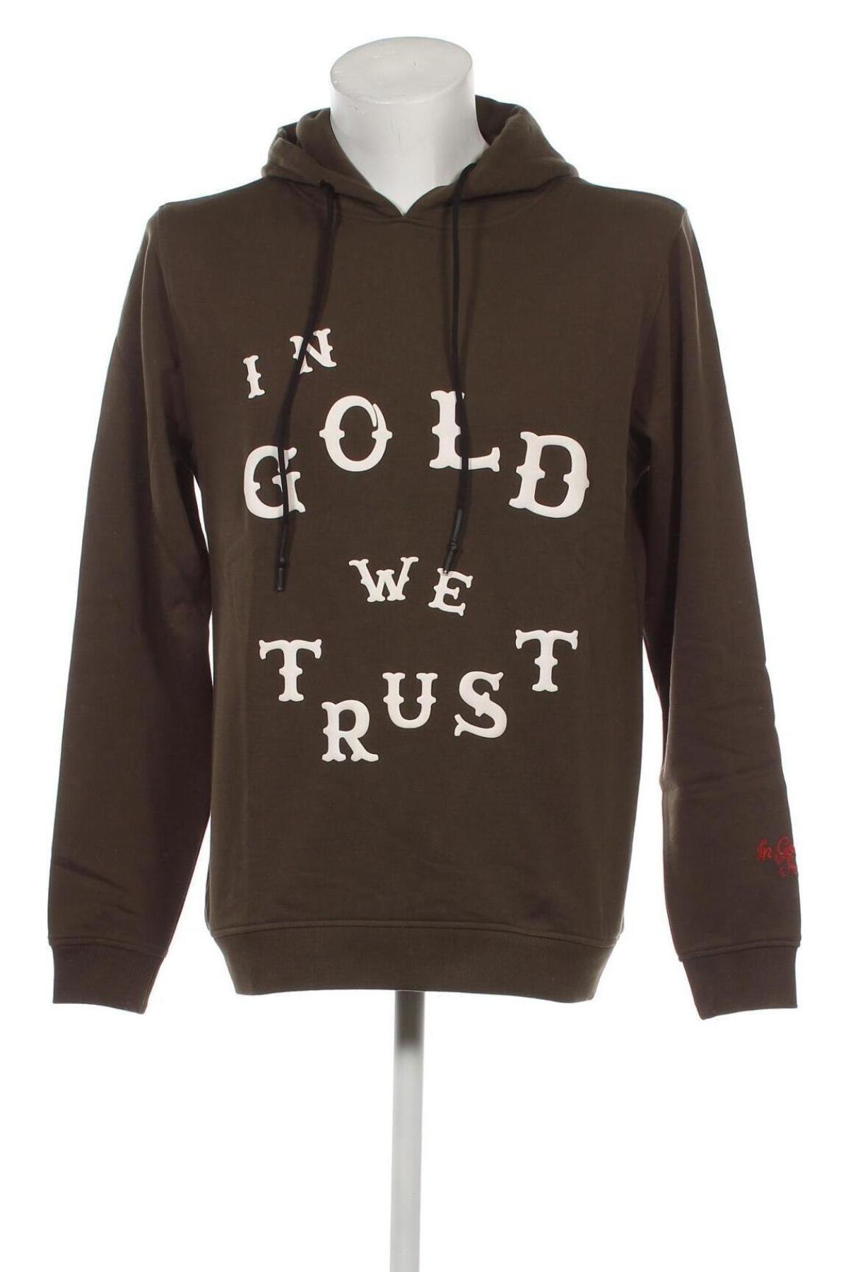 Herren Sweatshirt In Gold We Trust, Größe S, Farbe Grün, Preis € 12,06
