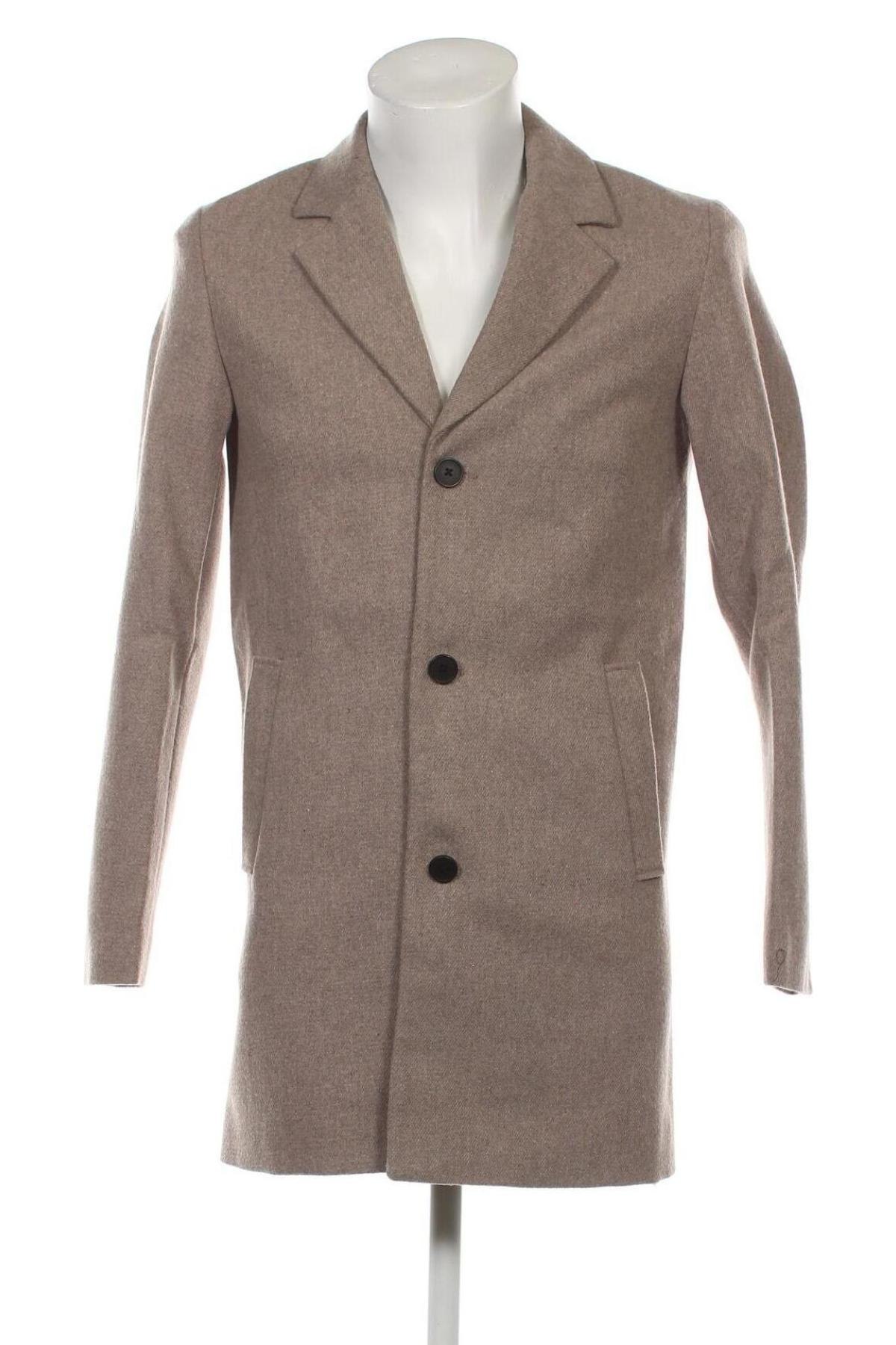 Мъжко палто Jack & Jones, Размер XS, Цвят Бежов, Цена 22,96 лв.