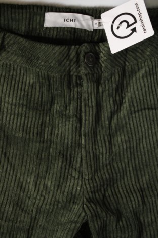 Pantaloni de velvet de femei Ichi, Mărime XS, Culoare Verde, Preț 45,99 Lei