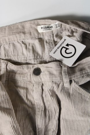 Pantaloni de velvet de femei Pull&Bear, Mărime L, Culoare Gri, Preț 48,99 Lei