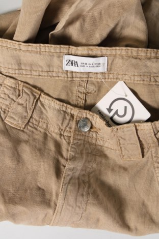 Pantaloni de femei Zara, Mărime S, Culoare Bej, Preț 104,59 Lei