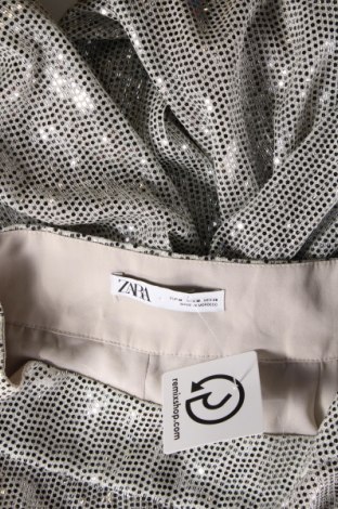 Pantaloni de femei Zara, Mărime M, Culoare Argintiu, Preț 123,62 Lei