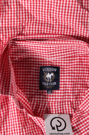 Herrenhemd Vinson Polo Club, Größe XXL, Farbe Rot, Preis 9,99 €