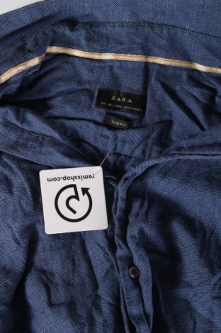 Мъжка риза Zara, Размер L, Цвят Син, Цена 18,99 лв.