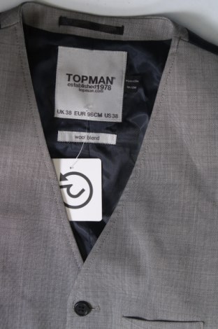 Herrenweste Topman, Größe S, Farbe Grau, Preis 17,49 €