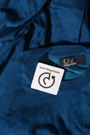 Herrenpullover Fred Perry, Größe L, Farbe Blau, Preis 43,49 €