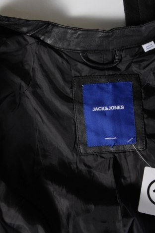 Męska skórzana kurtka Jack & Jones, Rozmiar S, Kolor Czarny, Cena 139,99 zł