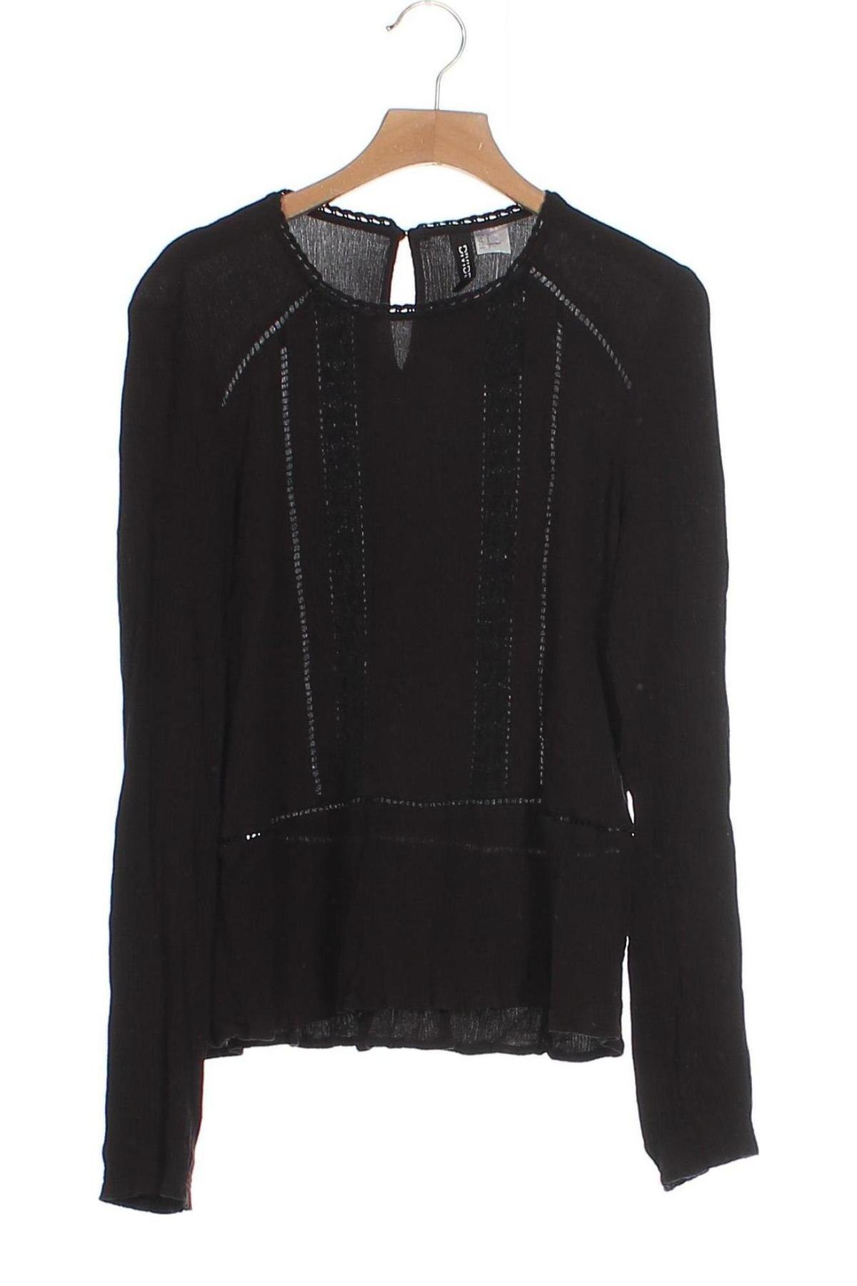 Bluză de femei H&M, Mărime XS, Culoare Negru, Preț 48,47 Lei