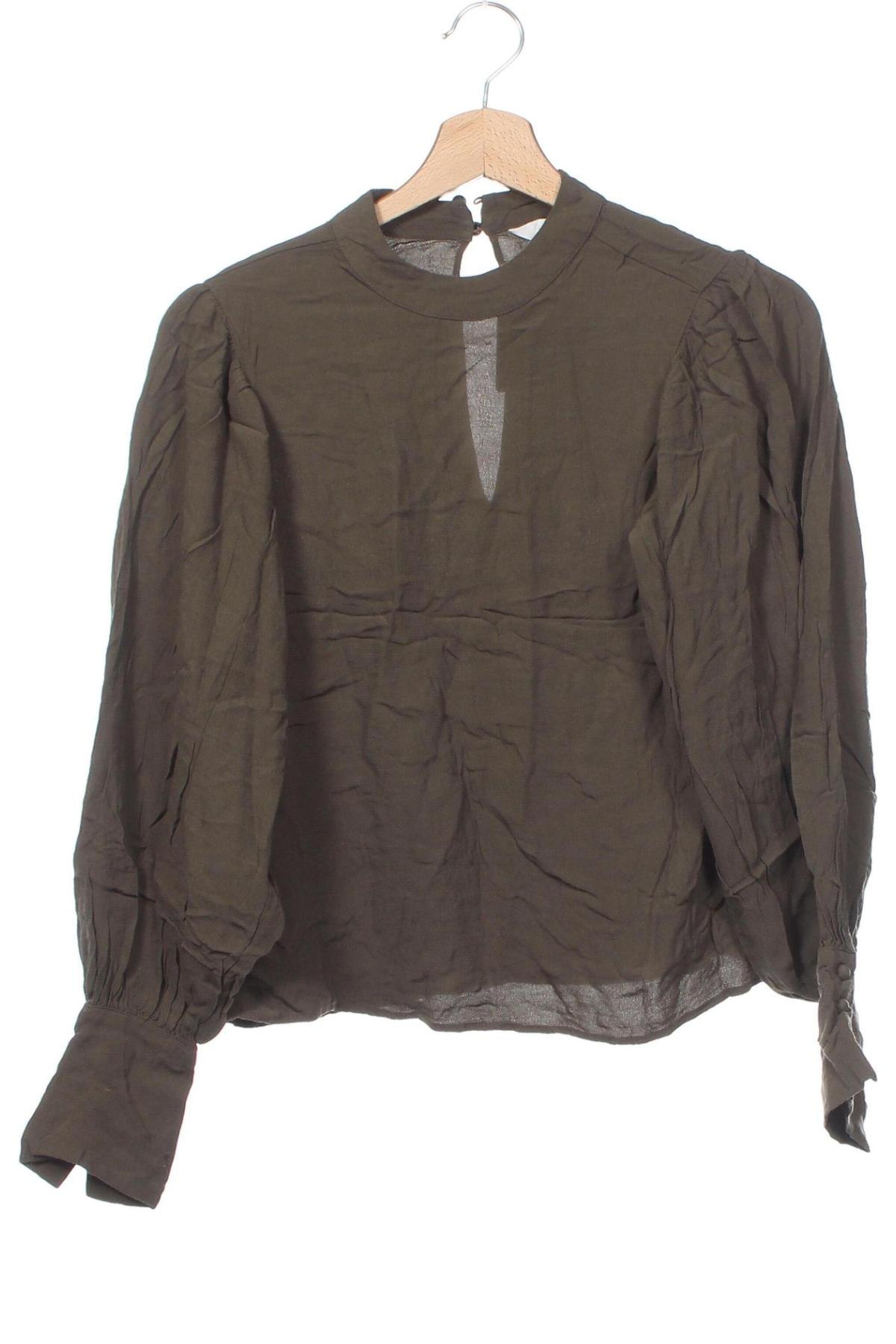 Damen Shirt H&M, Größe XS, Farbe Grün, Preis 13,49 €