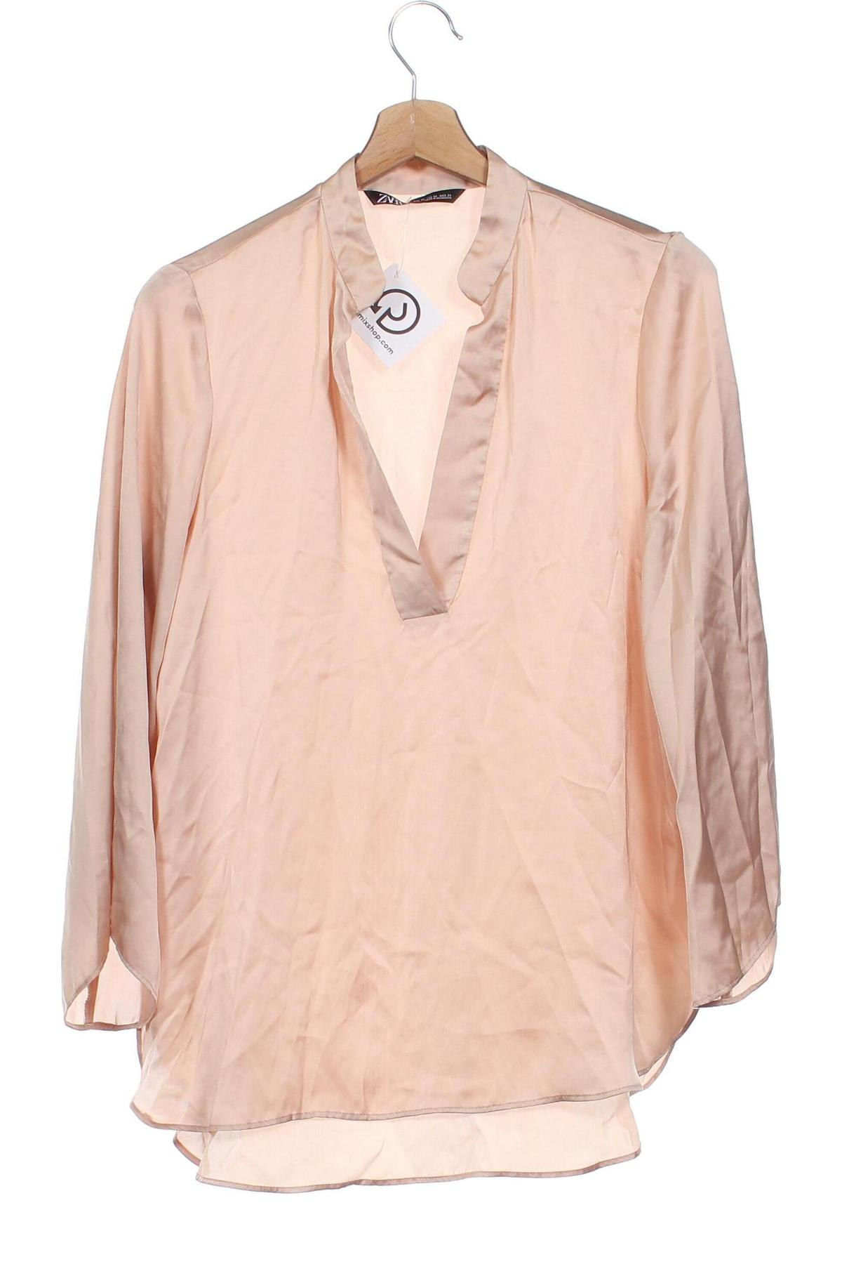 Damen Shirt Zara, Größe XS, Farbe Beige, Preis 9,99 €