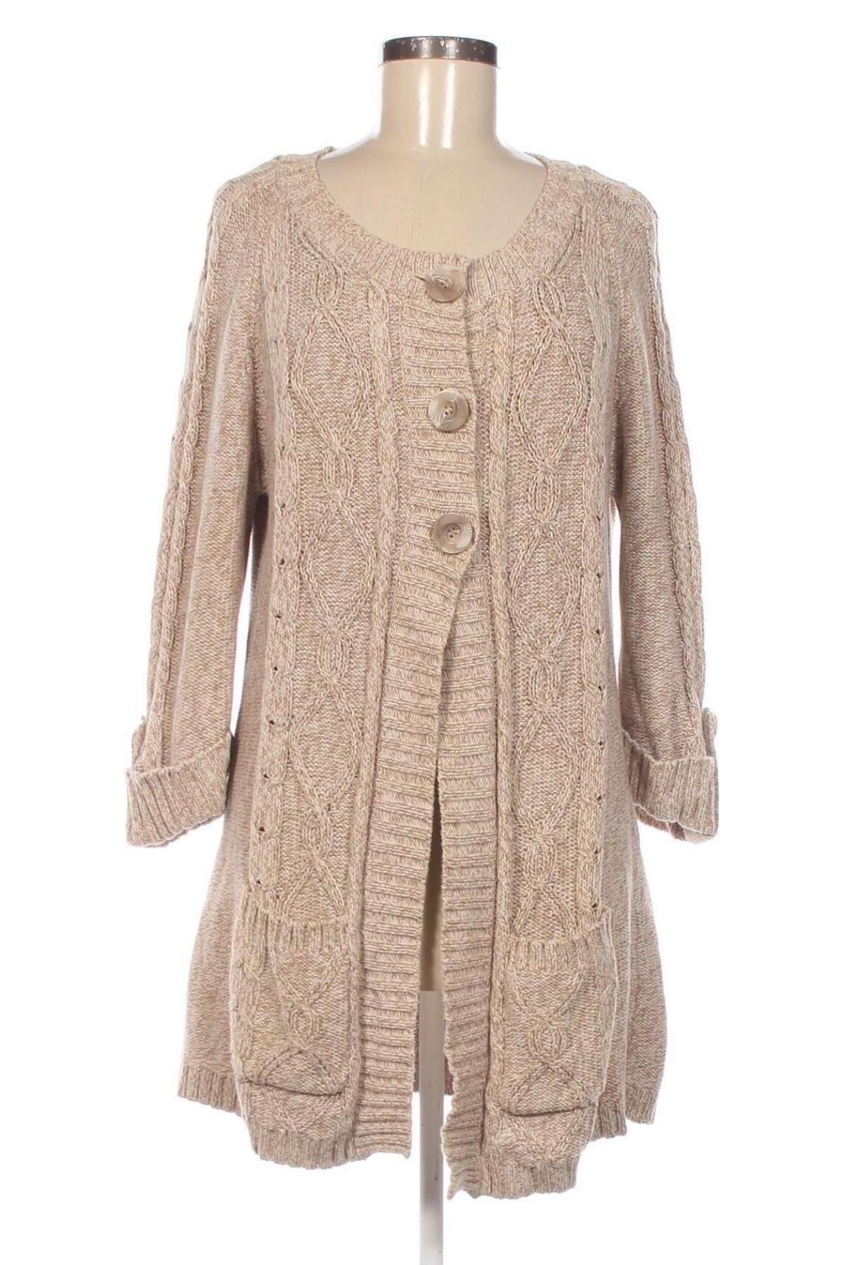 Damen Strickjacke M&Co., Größe L, Farbe Beige, Preis 11,99 €