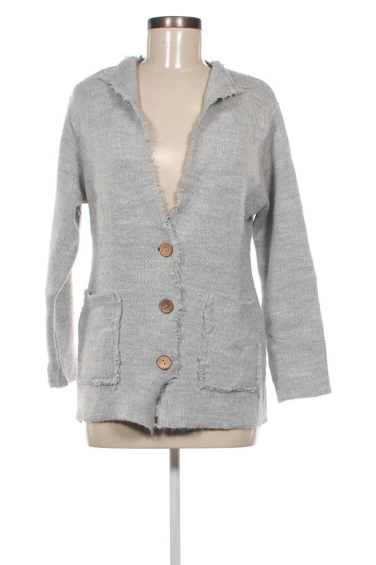 Damen Strickjacke Made In Italy, Größe S, Farbe Grau, Preis 12,49 €