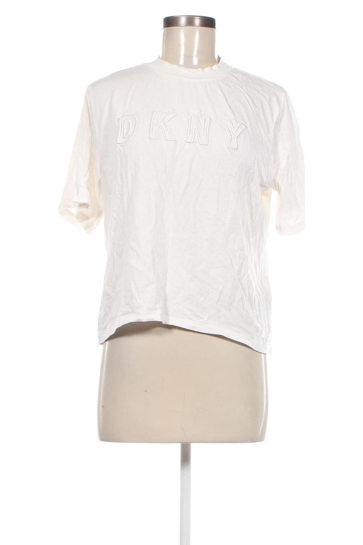 Γυναικείο t-shirt DKNY, Μέγεθος S, Χρώμα Εκρού, Τιμή 21,49 €