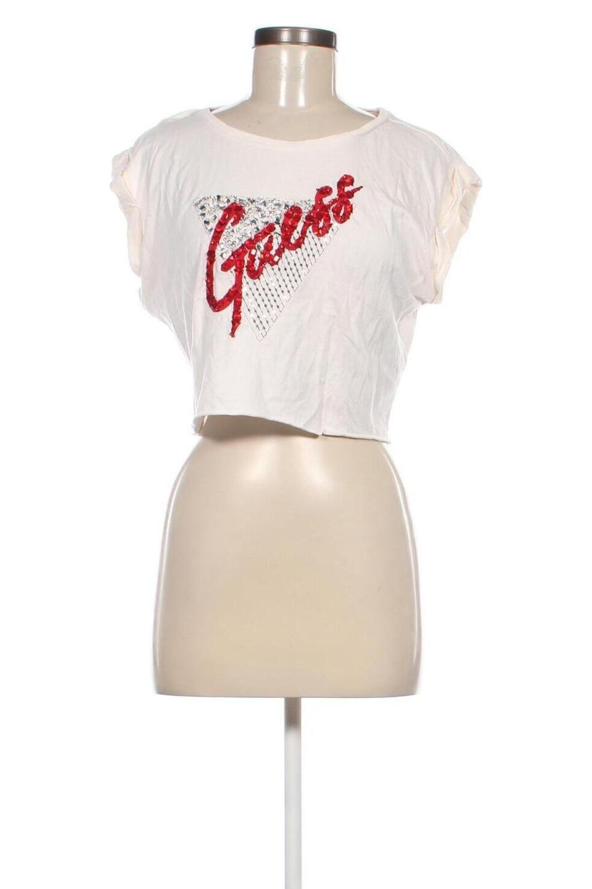 Damen T-Shirt Guess, Größe M, Farbe Ecru, Preis € 16,00