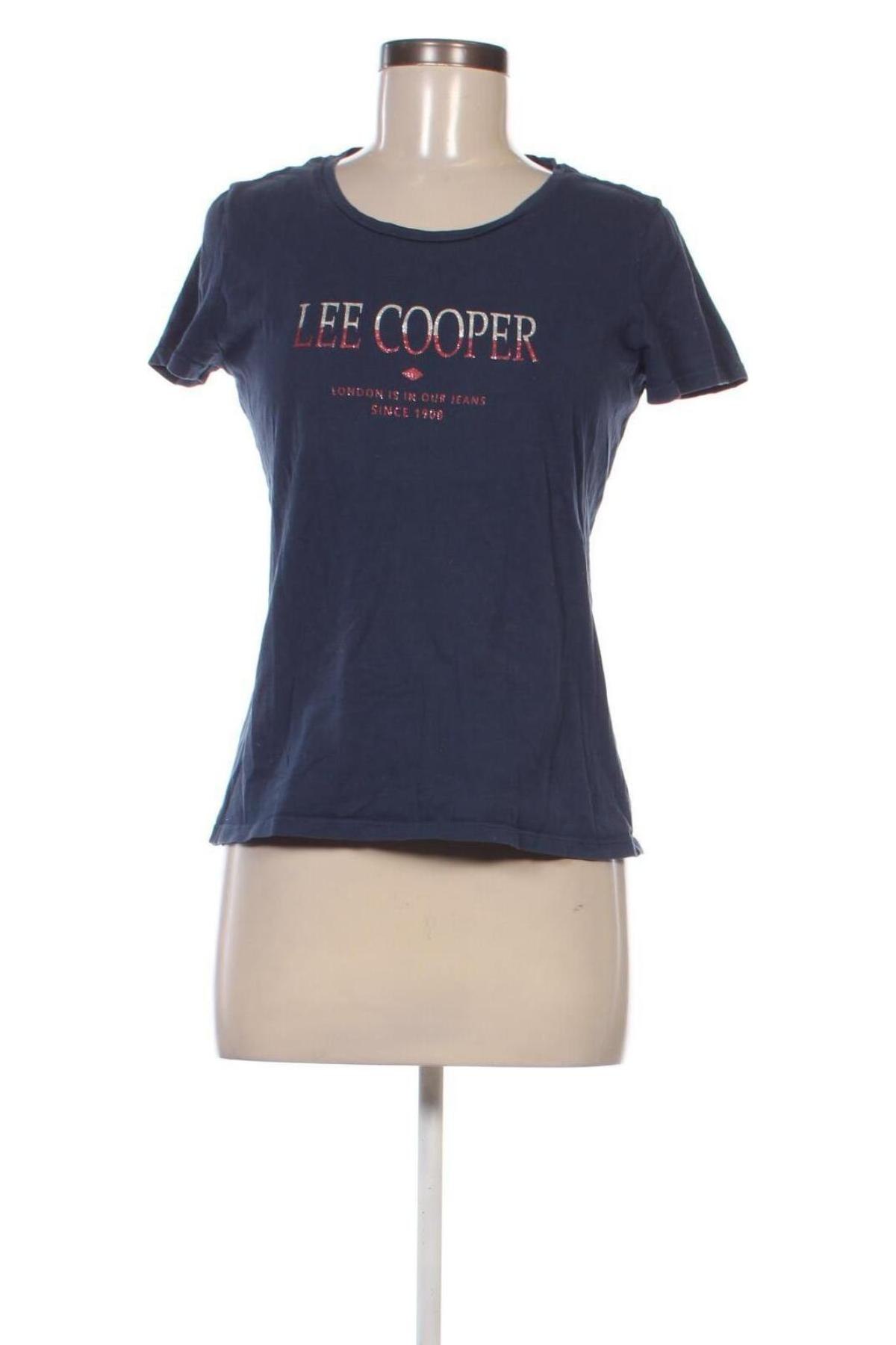 Γυναικείο t-shirt Lee Cooper, Μέγεθος L, Χρώμα Μπλέ, Τιμή 9,21 €