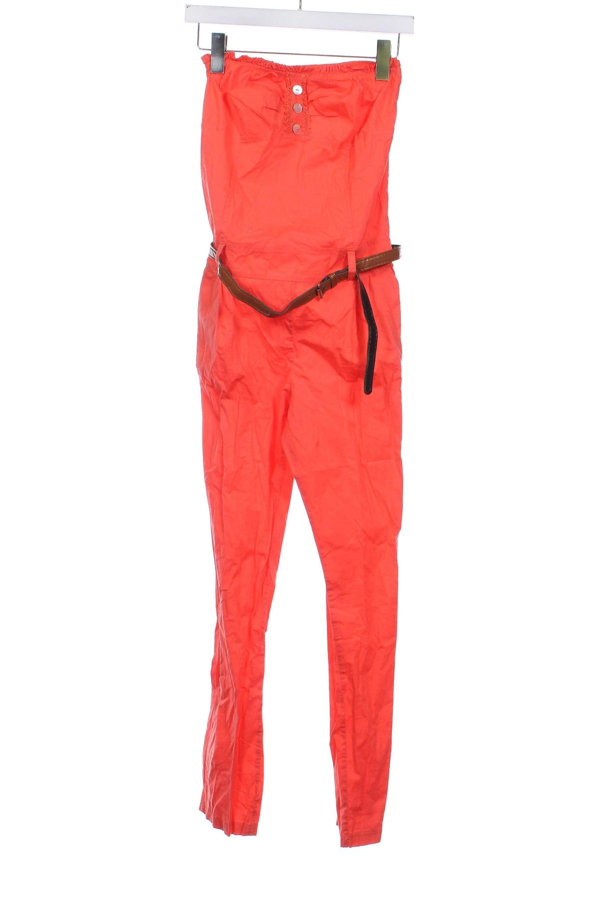 Langer Damen-Overall, Größe XXS, Farbe Orange, Preis 17,99 €