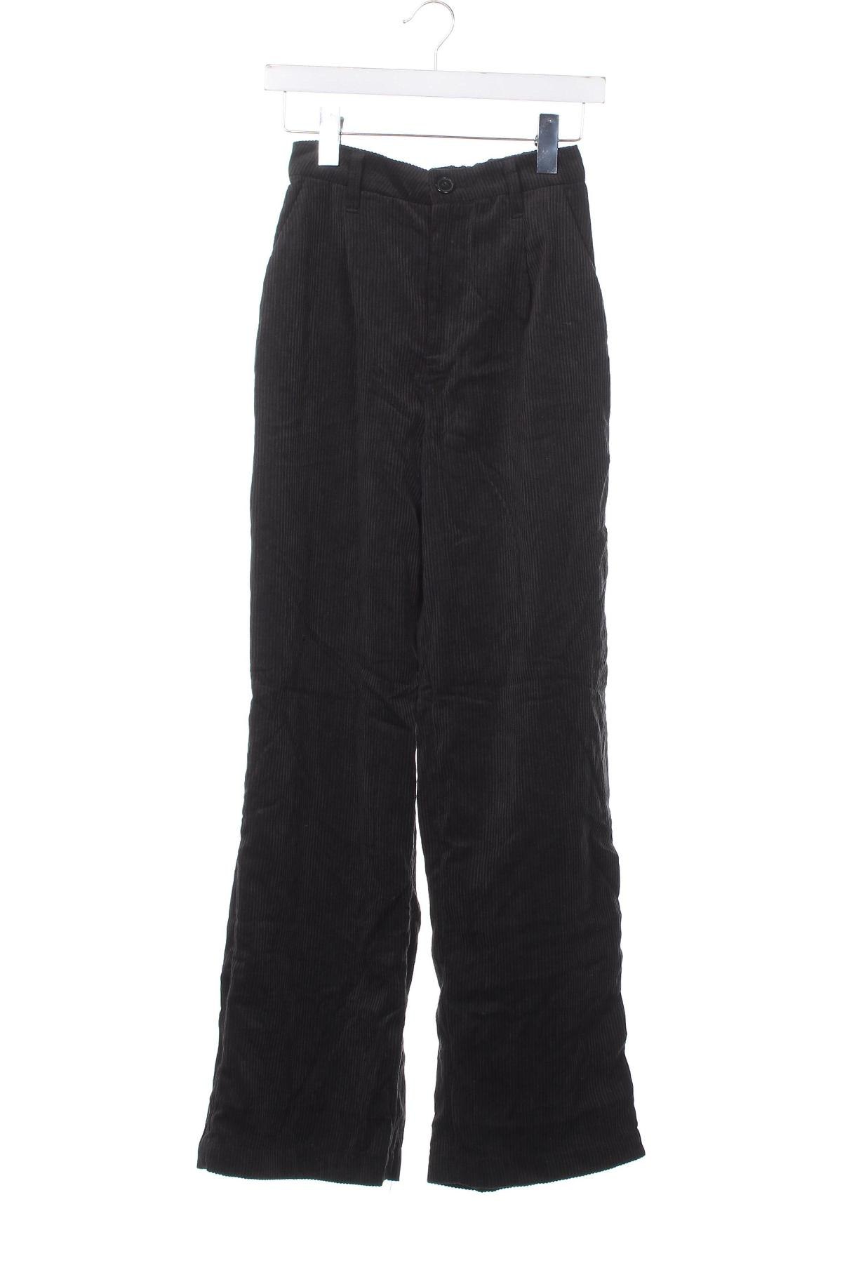 Pantaloni de velvet de femei H&M Divided, Mărime XS, Culoare Negru, Preț 41,99 Lei