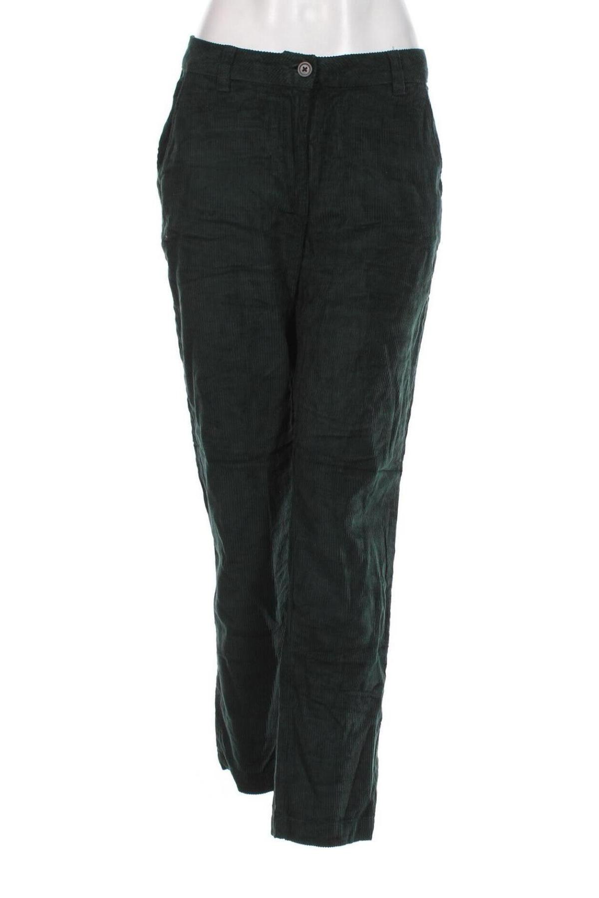 Pantaloni de velvet de femei Monoprix, Mărime M, Culoare Verde, Preț 39,99 Lei