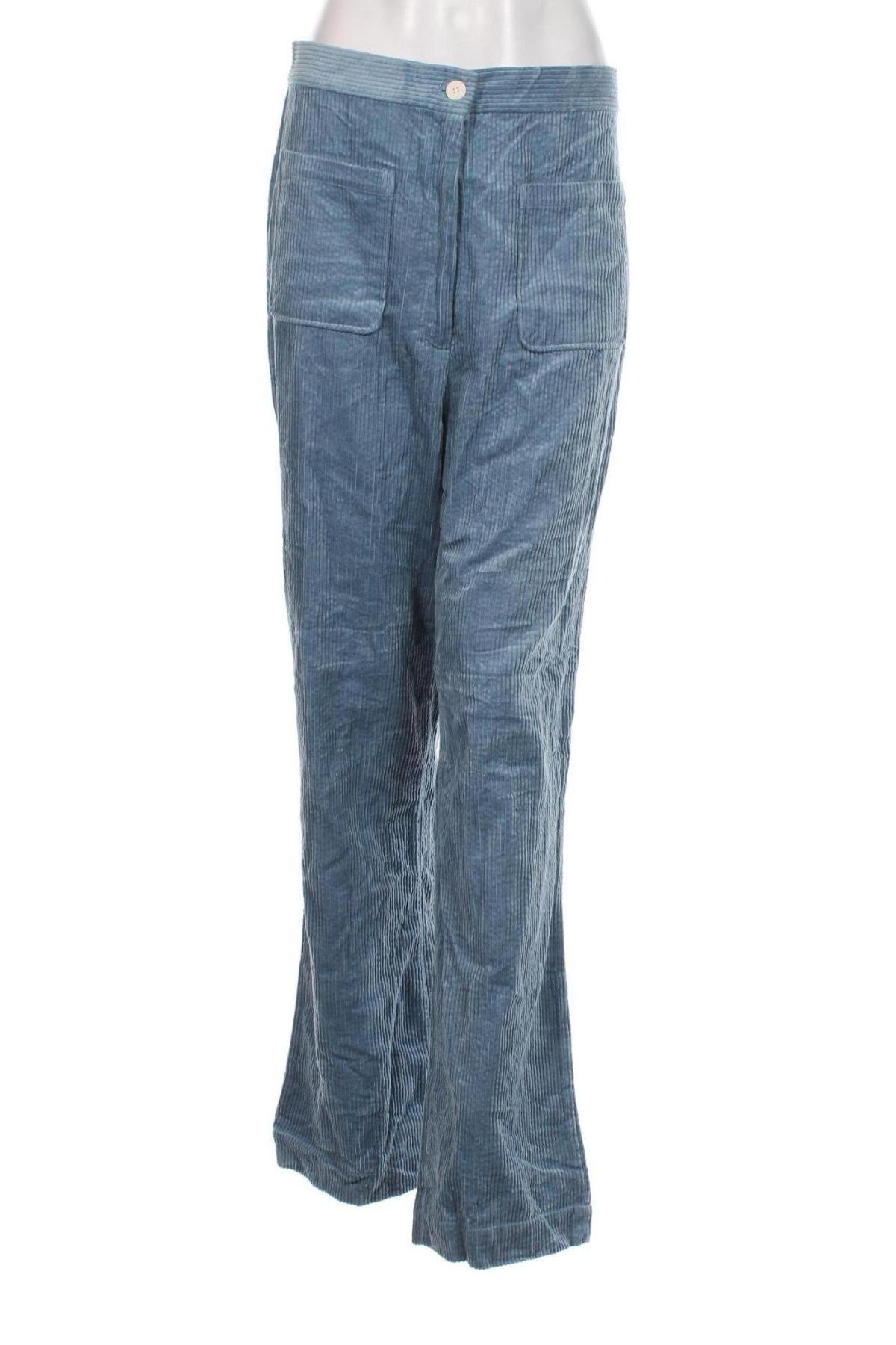 Pantaloni de velvet de femei Pimkie, Mărime M, Culoare Albastru, Preț 95,99 Lei