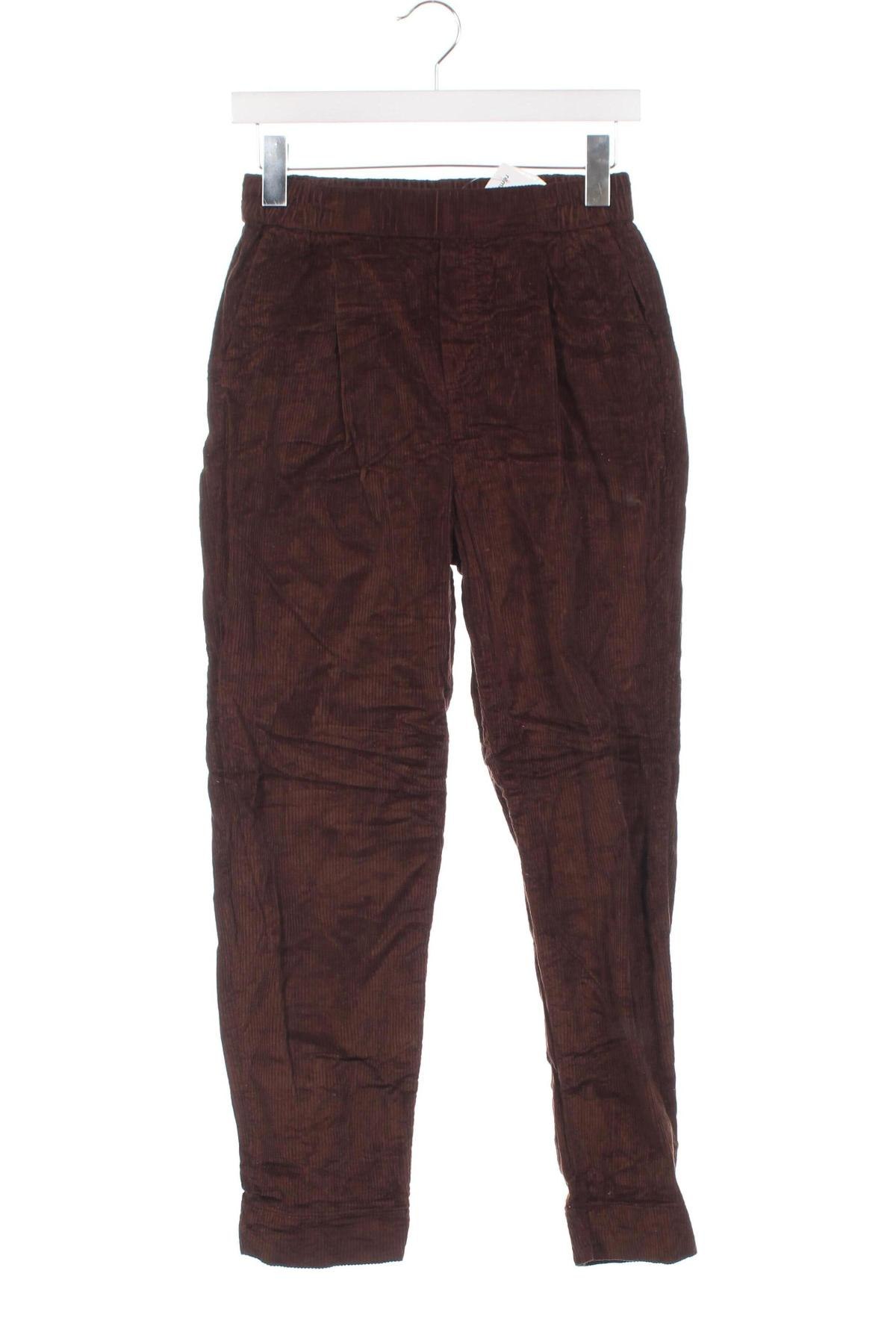 Pantaloni de velvet de femei United Colors Of Benetton, Mărime XS, Culoare Maro, Preț 79,99 Lei