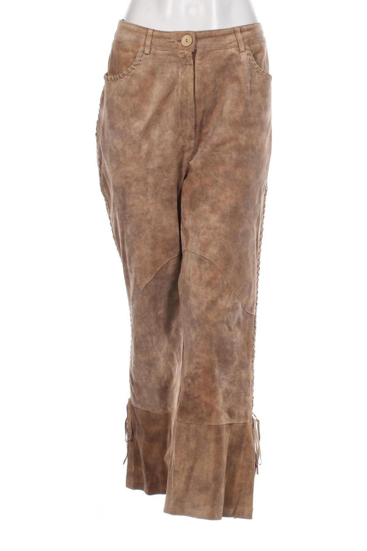 Damen Lederhose Land Haus, Größe XL, Farbe Beige, Preis € 74,99