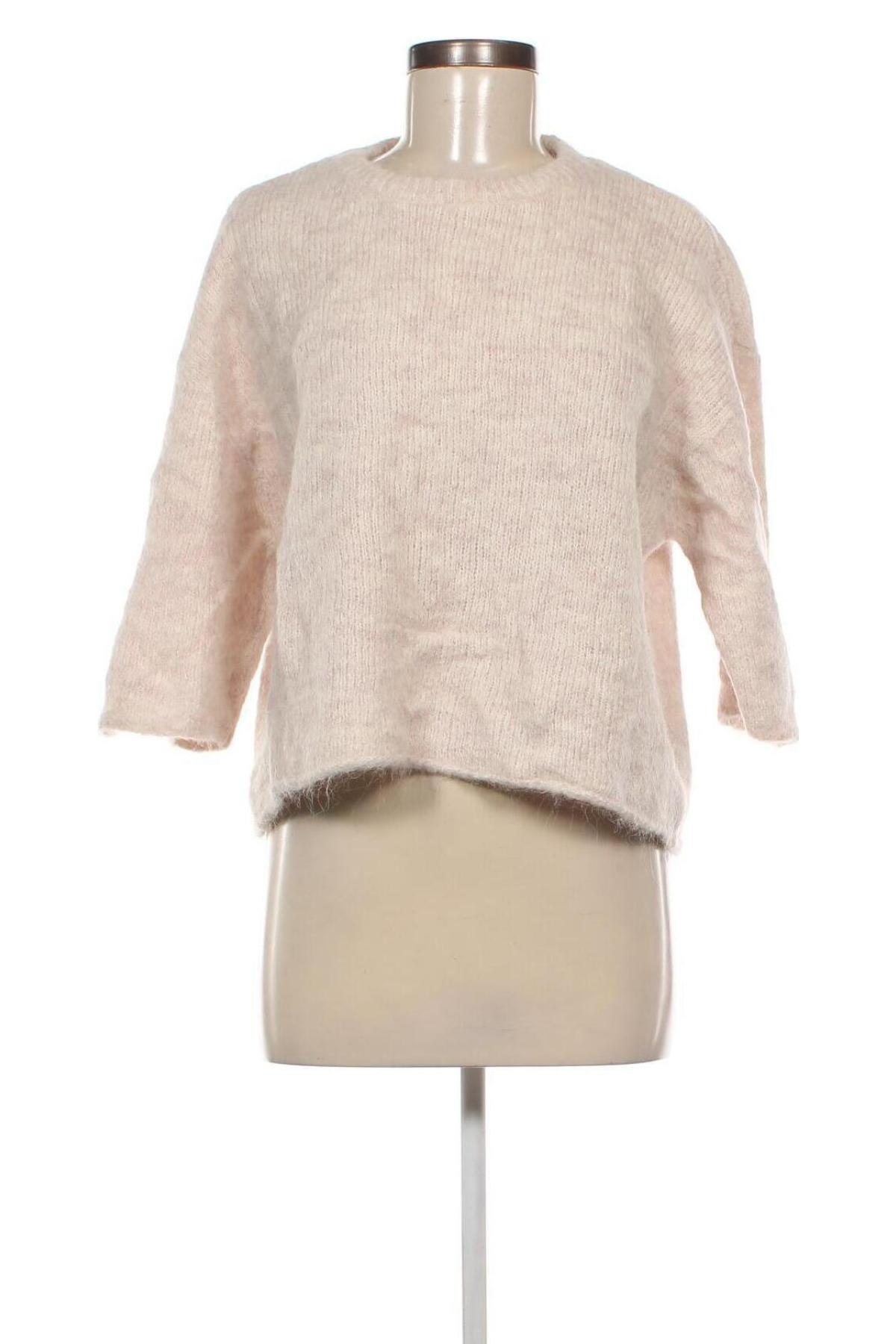 Damenpullover Zara, Größe L, Farbe Beige, Preis 18,99 €