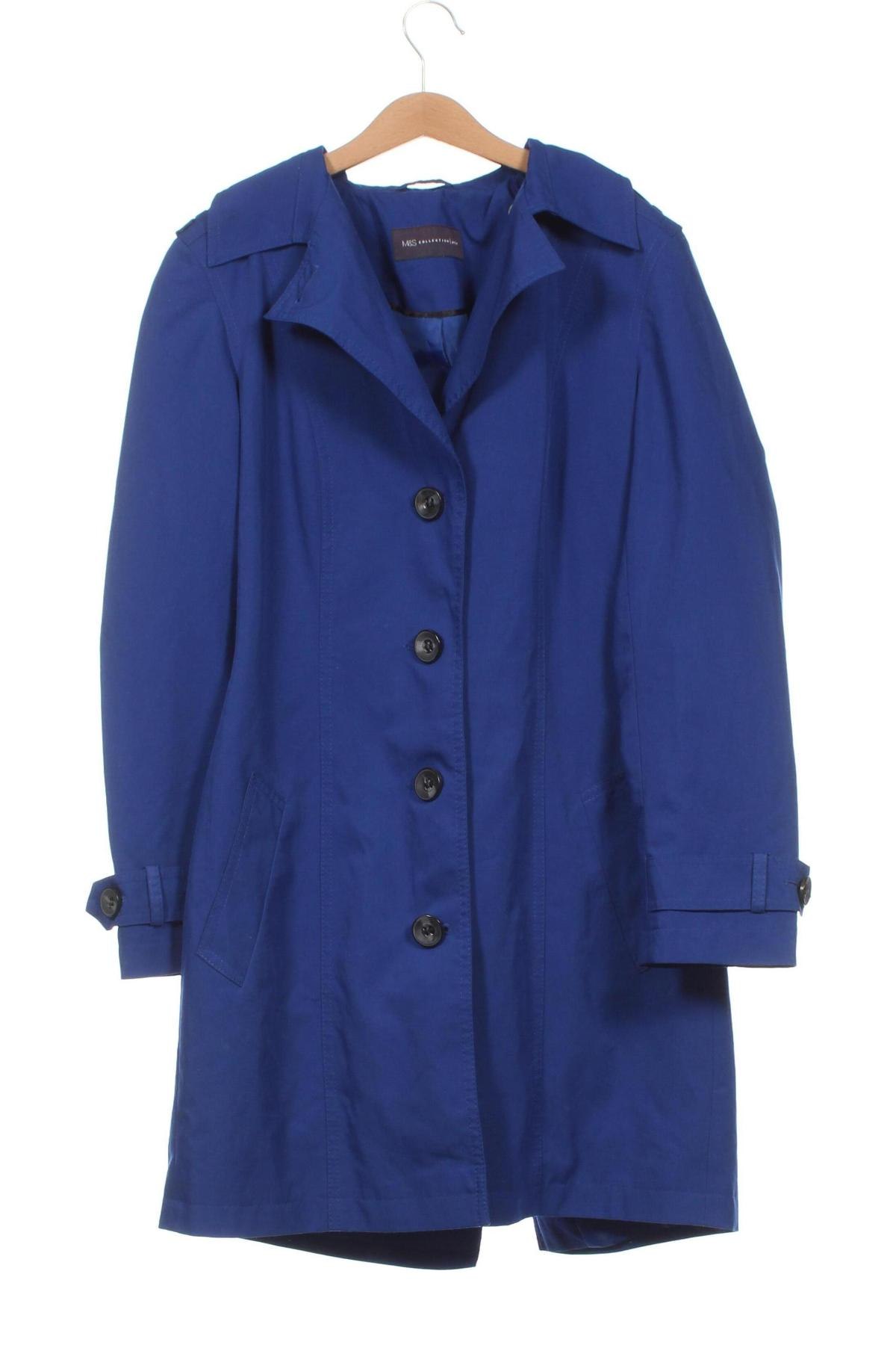 Damen Trench Coat Marks & Spencer, Größe XS, Farbe Blau, Preis € 13,99