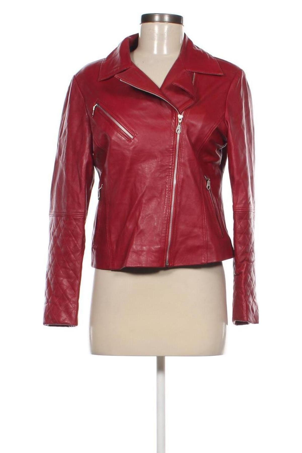 Damen Lederjacke, Größe M, Farbe Rot, Preis € 75,01