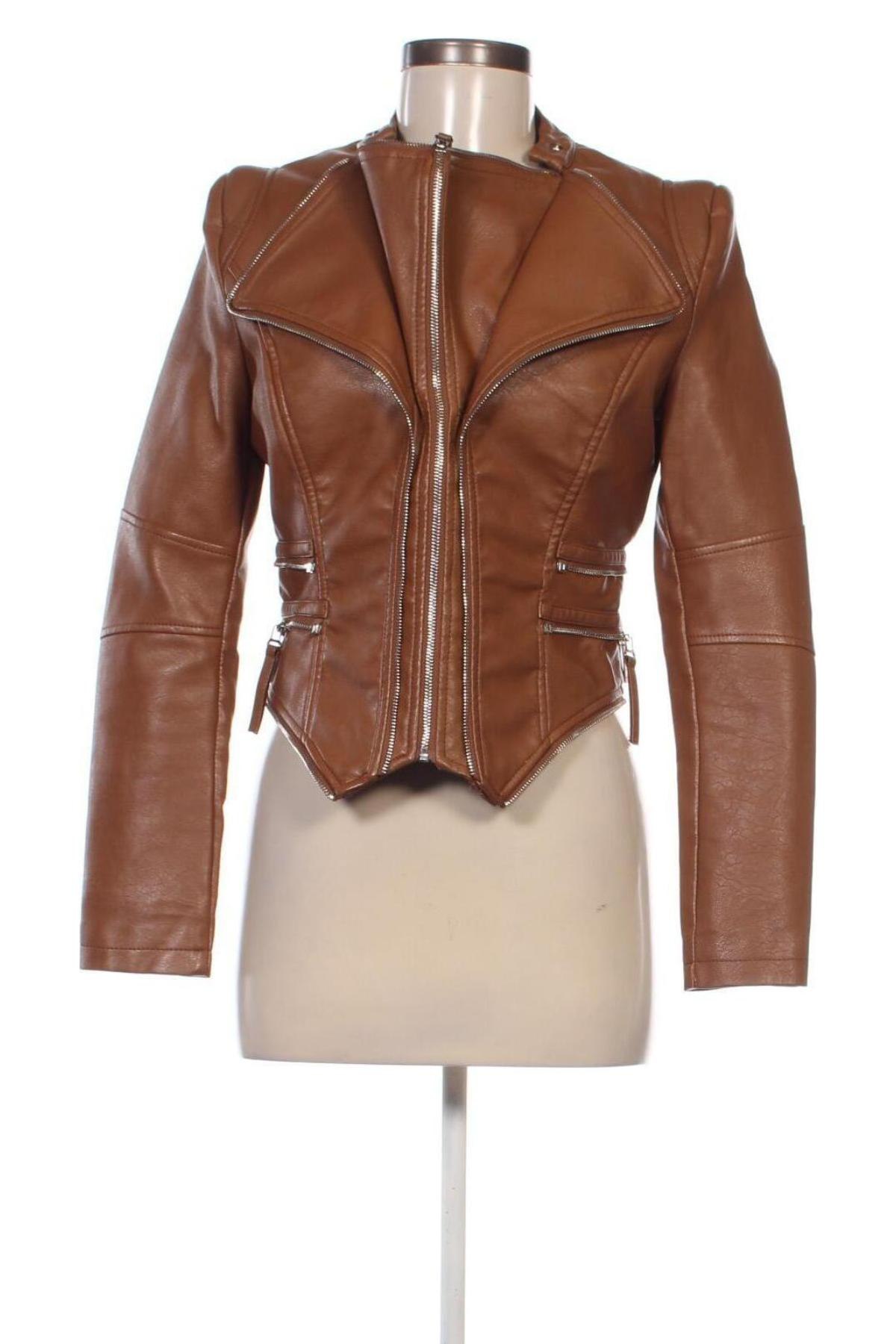 Damen Lederjacke, Größe M, Farbe Braun, Preis € 30,00