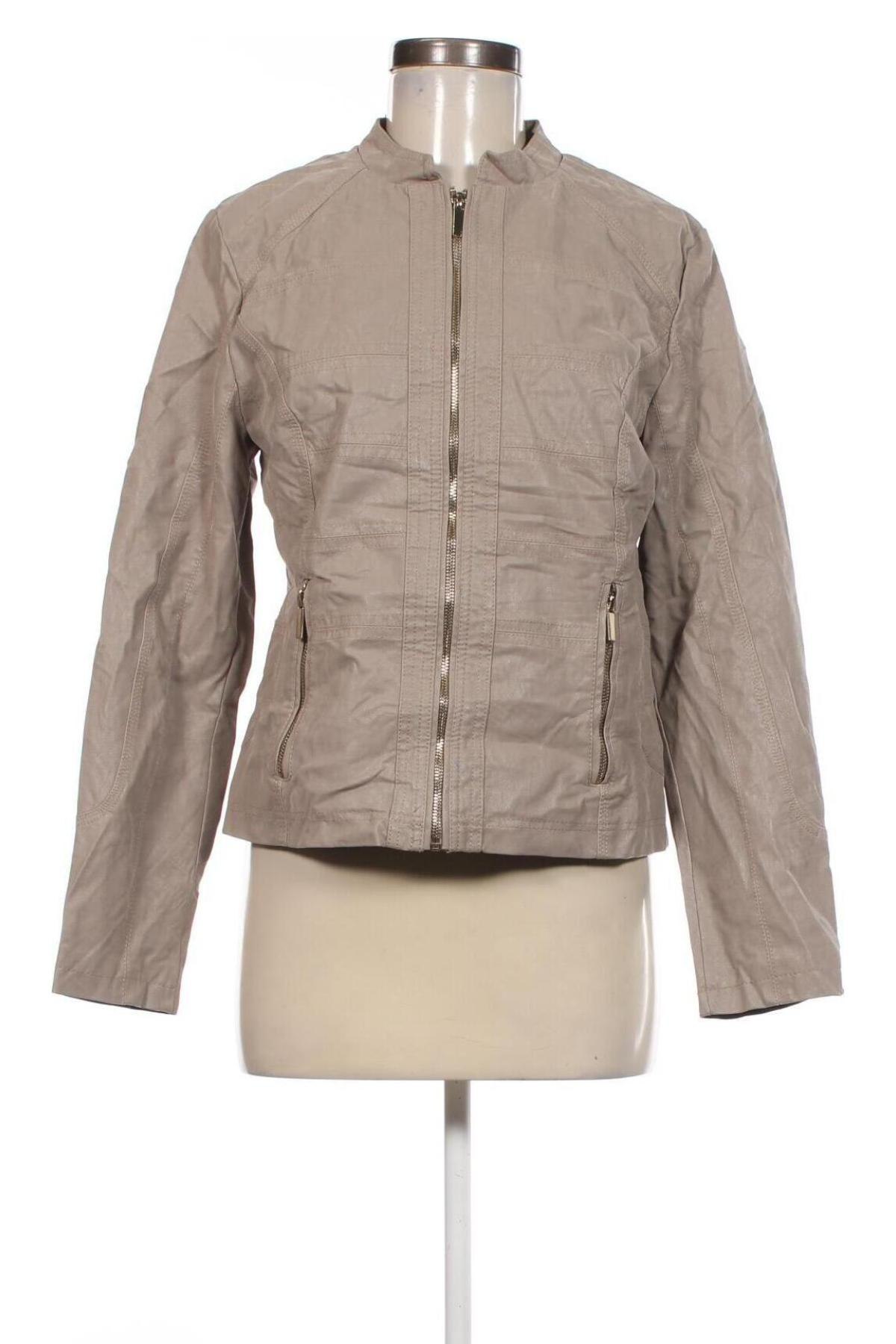 Damen Lederjacke, Größe M, Farbe Beige, Preis 40,99 €