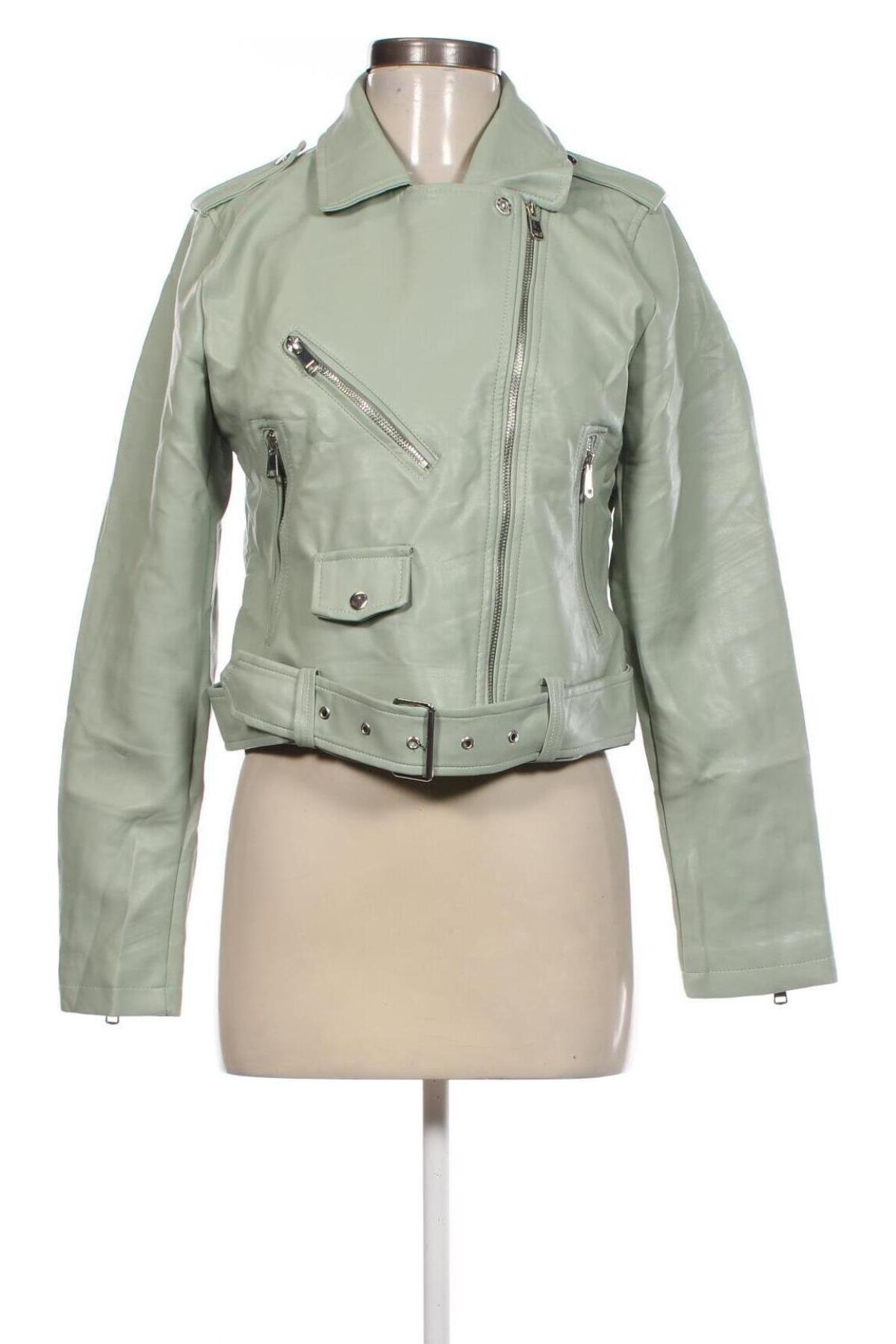 Damen Lederjacke Defacto, Größe M, Farbe Grün, Preis € 40,99