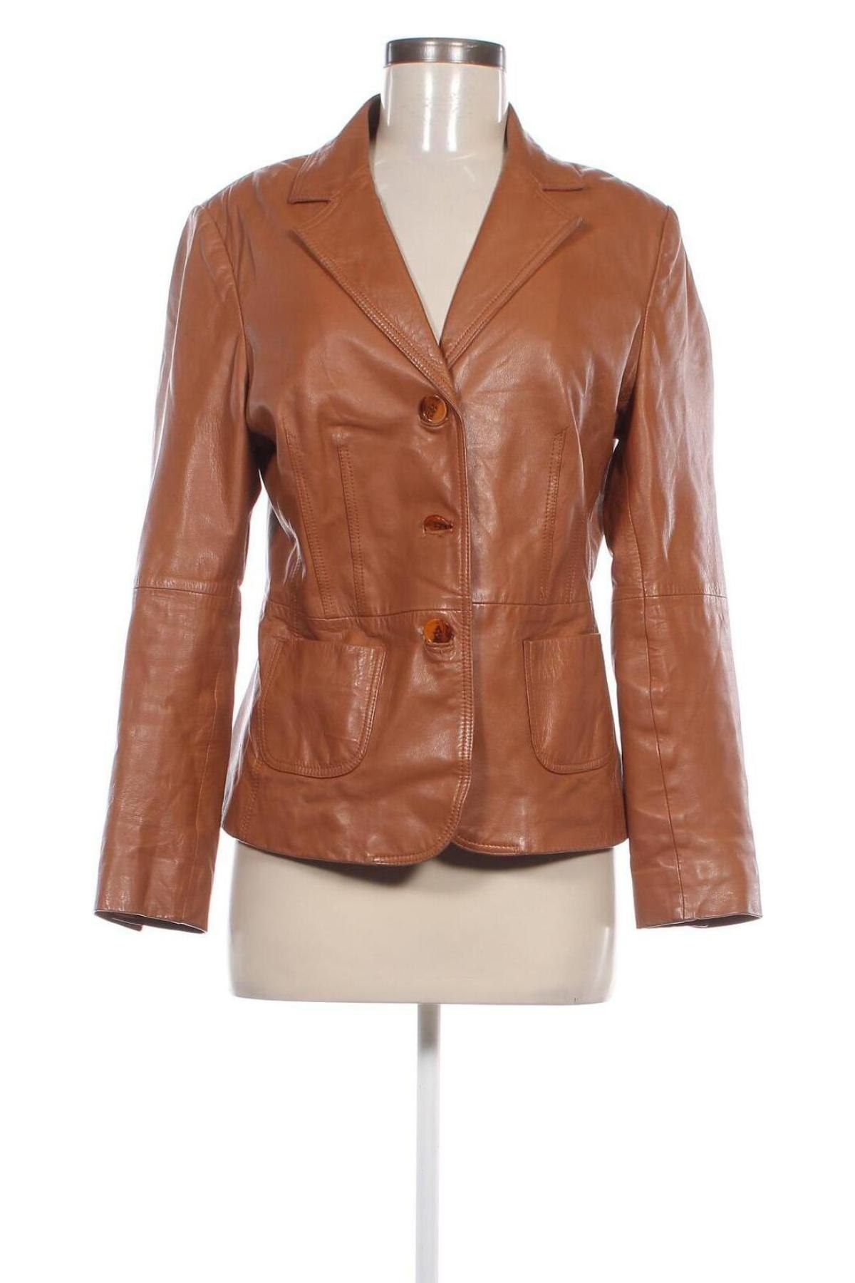 Damen Lederjacke Heine, Größe M, Farbe Braun, Preis € 123,99