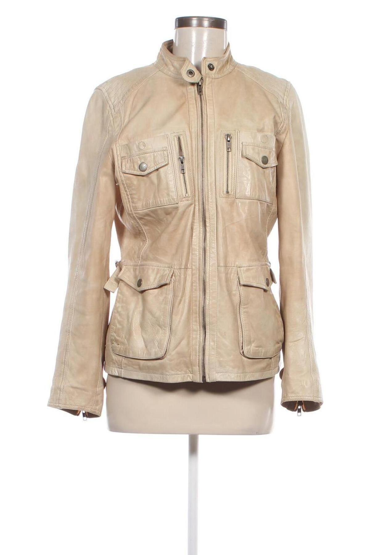 Damen Lederjacke Mustang, Größe M, Farbe Beige, Preis 123,99 €