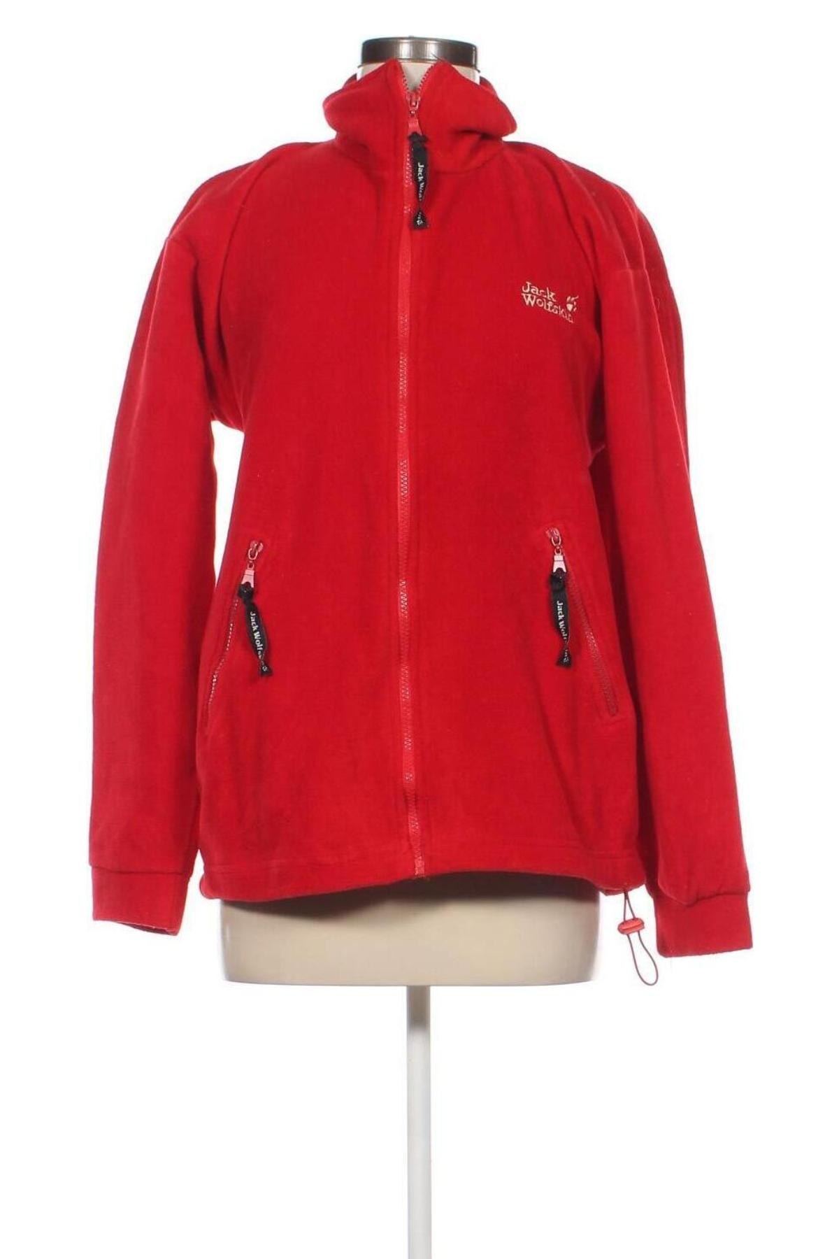 Damen Fleece Oberteil  Jack Wolfskin, Größe S, Farbe Rot, Preis 15,99 €