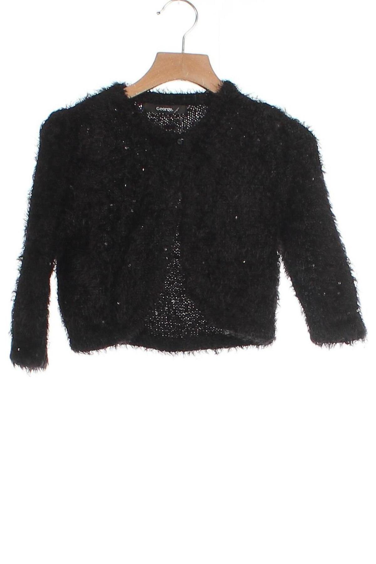 Kinder Strickjacke George, Größe 7-8y/ 128-134 cm, Farbe Schwarz, Preis € 5,49