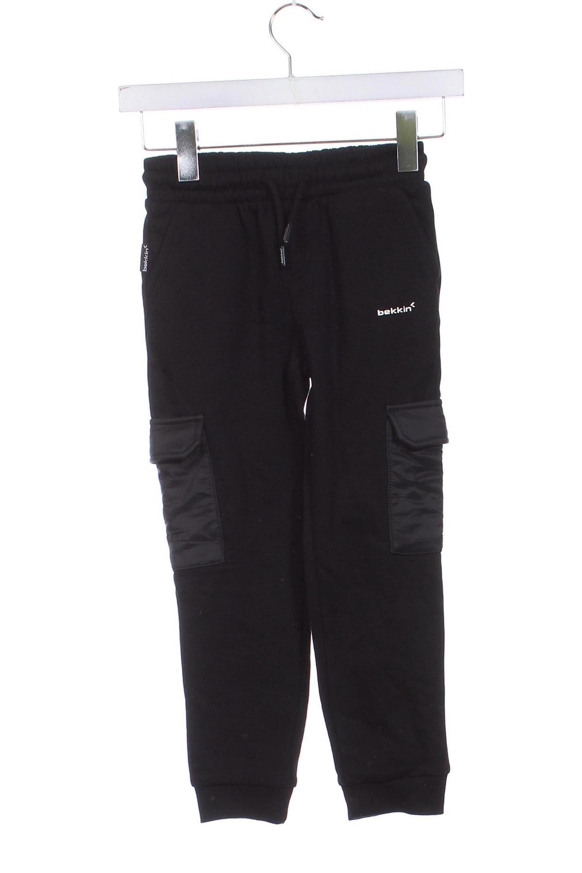 Pantaloni de trening, pentru copii Bekkin, Mărime 4-5y/ 110-116 cm, Culoare Negru, Preț 43,37 Lei