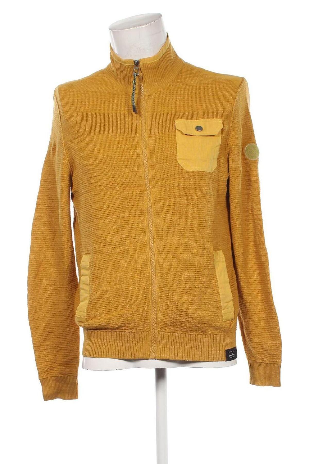 Herren Strickjacke Lerros, Größe M, Farbe Gelb, Preis € 17,49