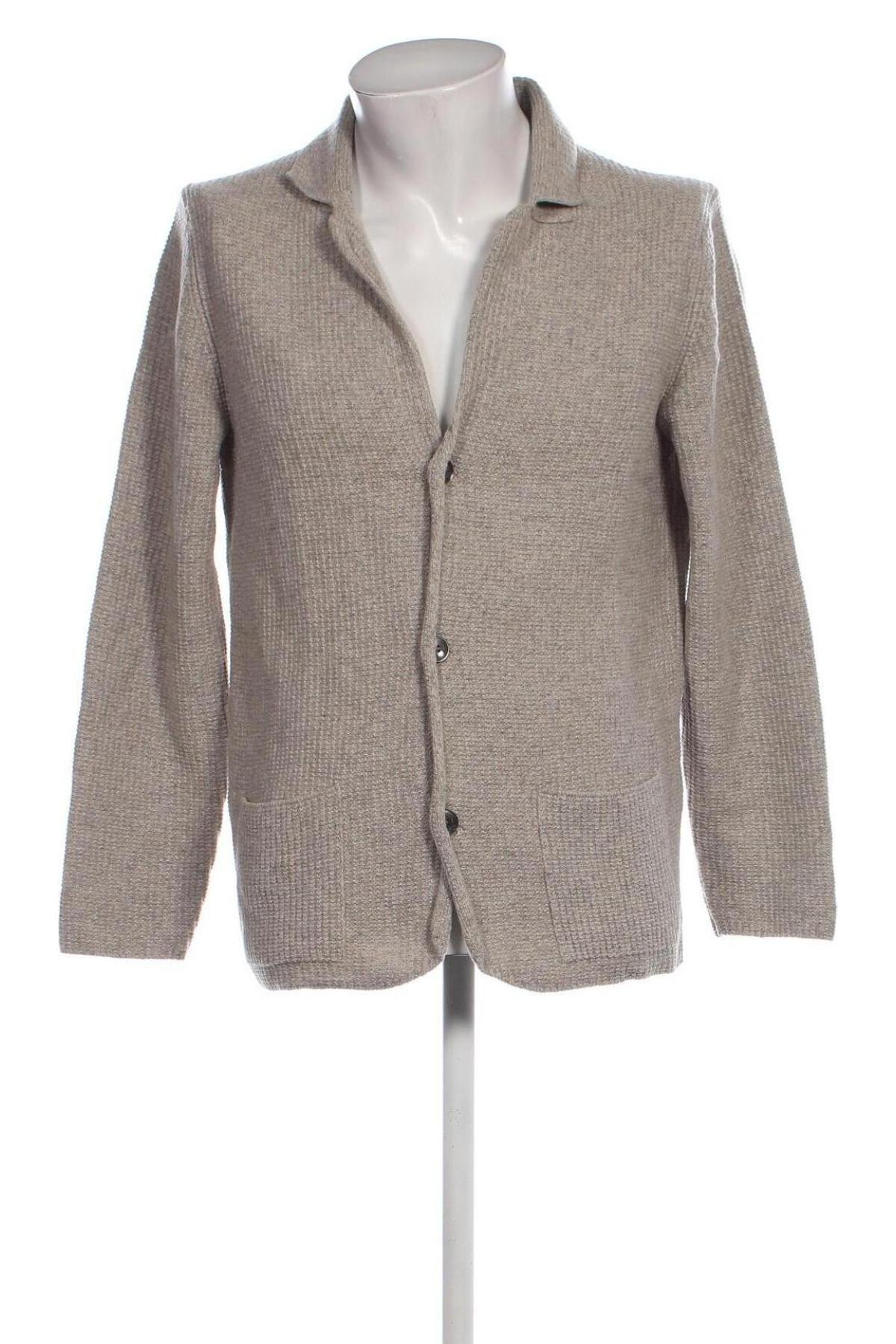 Herren Strickjacke Massimo Dutti, Größe L, Farbe Beige, Preis € 43,49