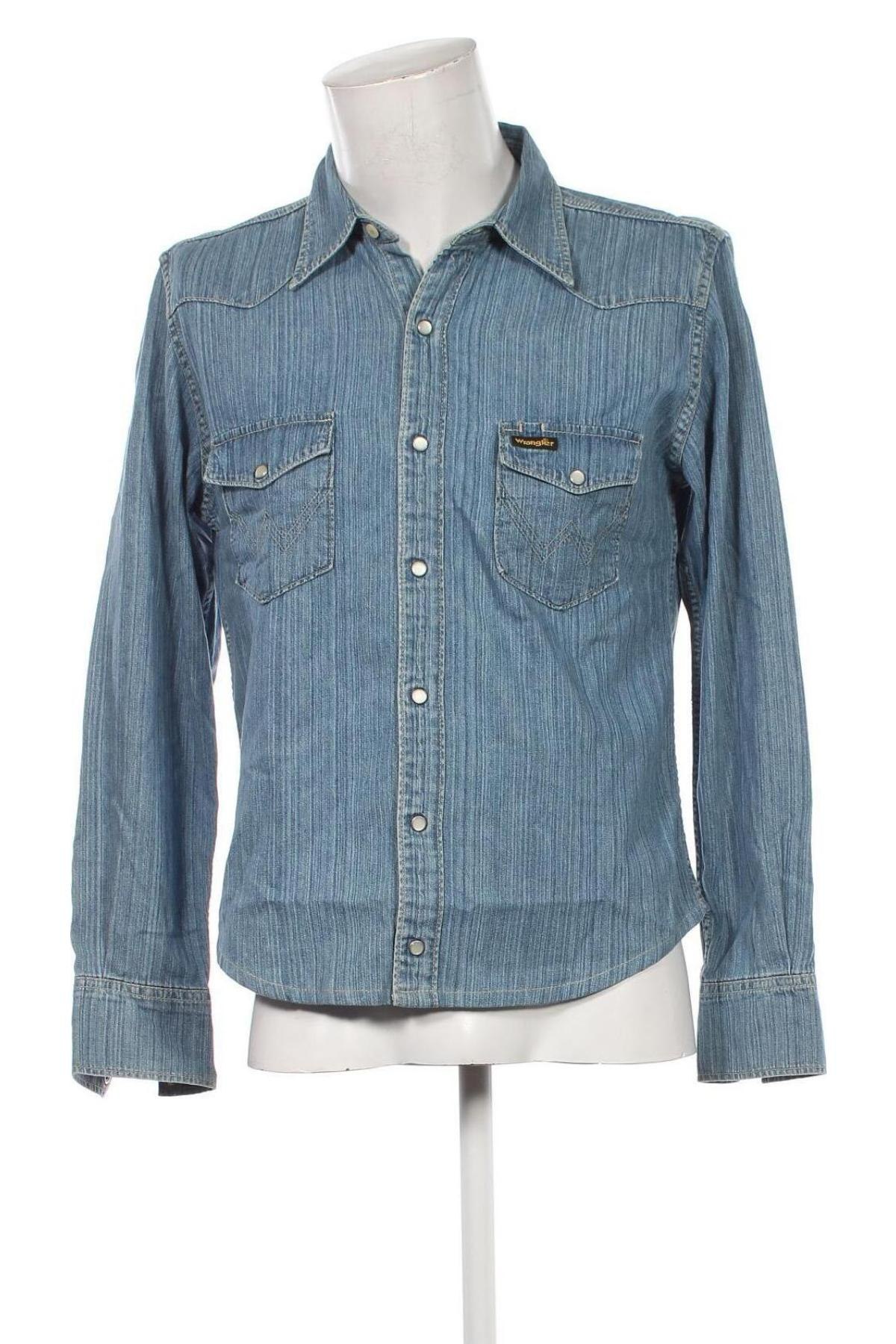 Herrenhemd Wrangler, Größe M, Farbe Blau, Preis € 31,99