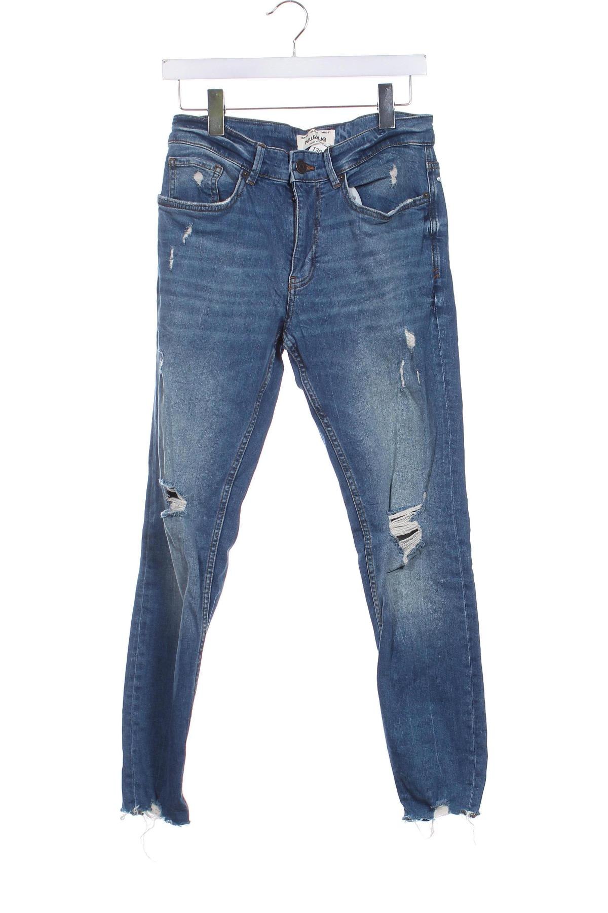 Męskie jeansy Pull&Bear, Rozmiar M, Kolor Niebieski, Cena 58,99 zł