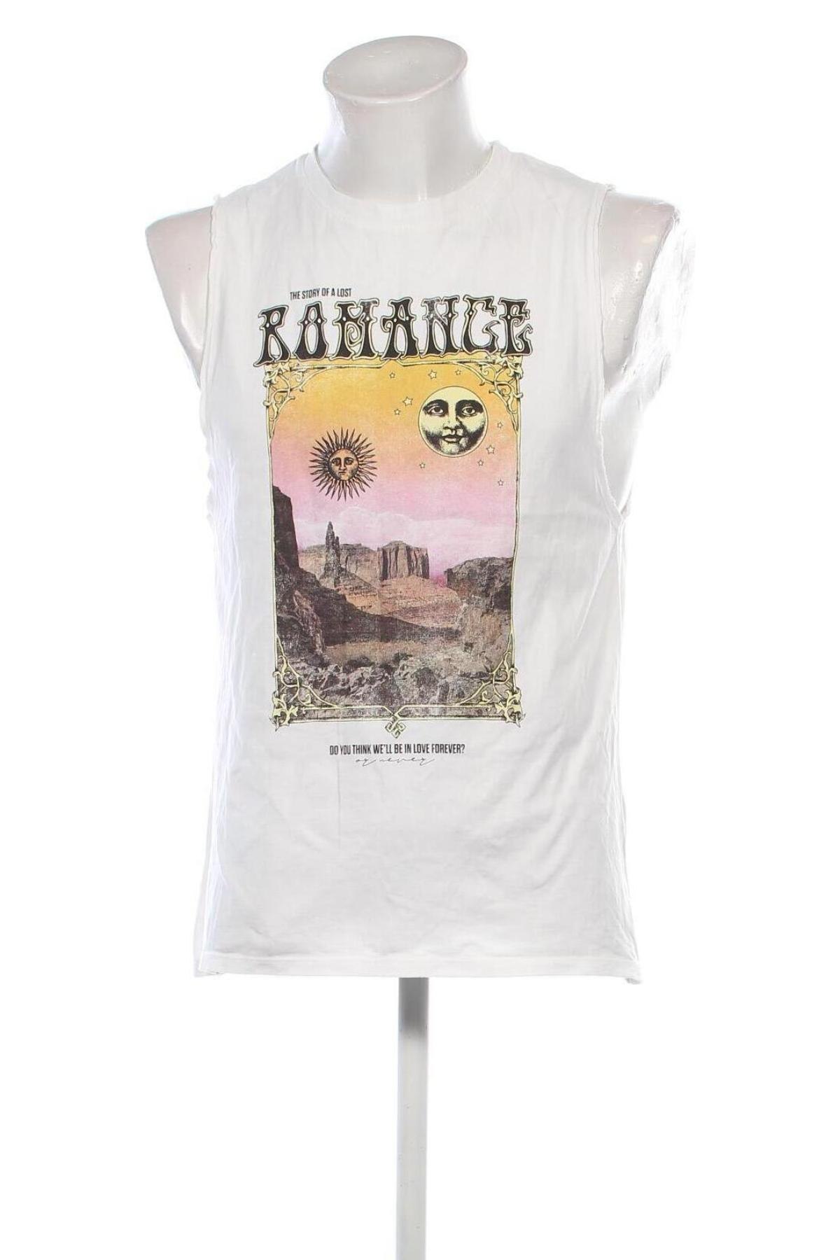 Herren Tanktop Bershka, Größe S, Farbe Weiß, Preis 5,99 €