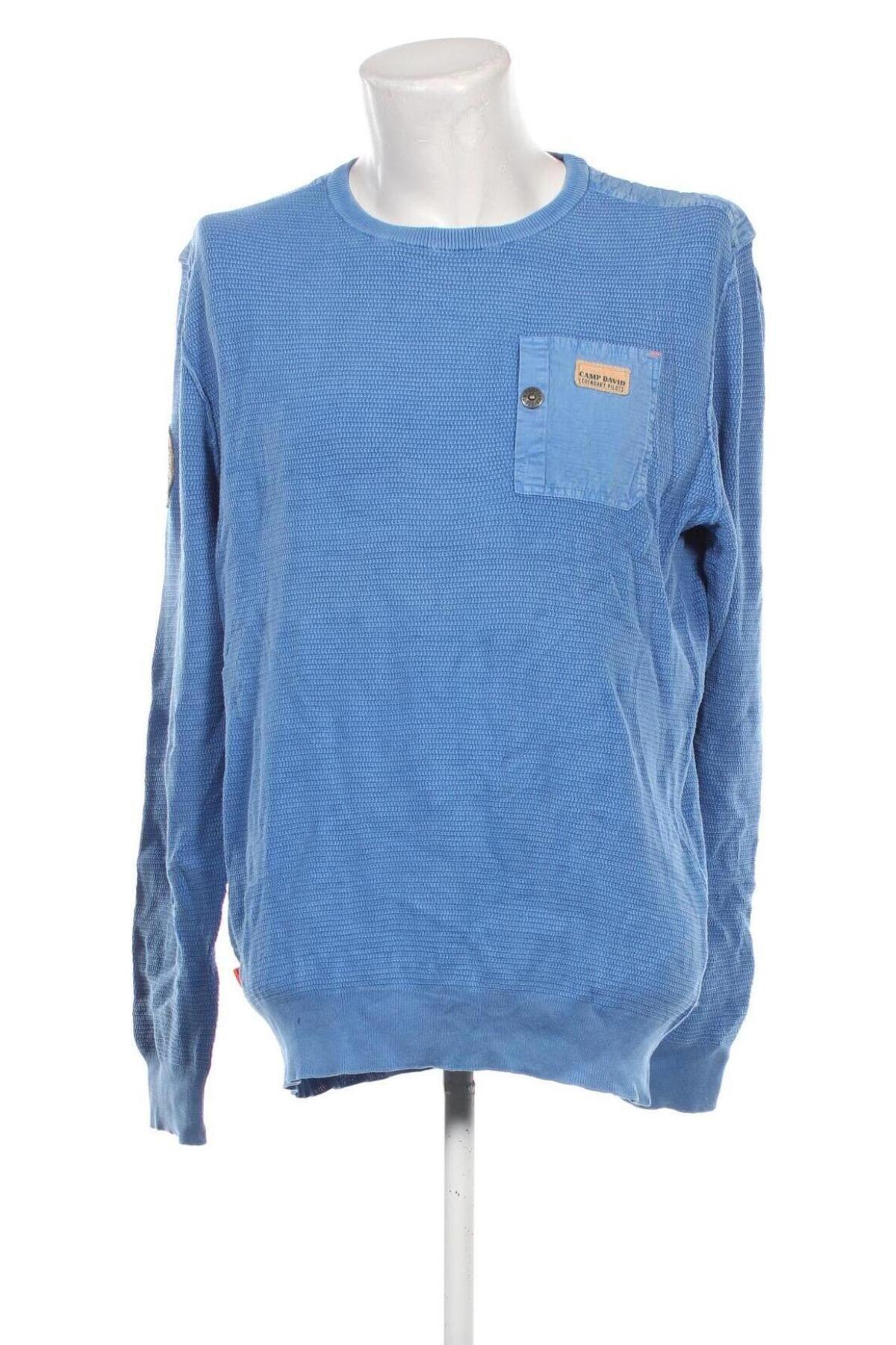 Herrenpullover Camp David, Größe XXL, Farbe Blau, Preis 43,49 €